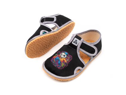DETSKÉ BAREFOOT PAPUČE ANTAL SHOES RASCAL - PANDA