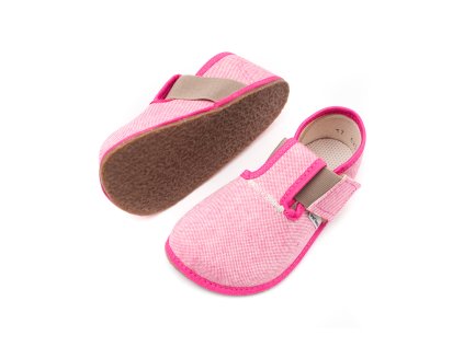 DETSKÉ BAREFOOT PAPUČE PEGRES BF01 - RUŽOVÉ