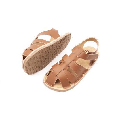 DETSKÉ BAREFOOT SANDÁLKY MURIS TUNIS MINI - WALNUT BROWN