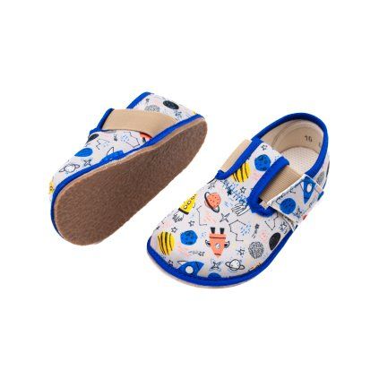 DETSKÉ BAREFOOT PAPUČE PEGRES BF01 - VESMÍR