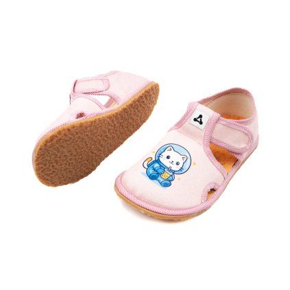 DETSKÉ BAREFOOT PAPUČE ANTAL SHOES RASCAL - SPACE KITTY