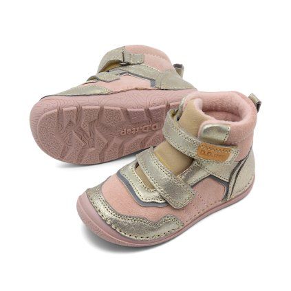 D.D.STEP DETSKÉ BAREFOOT TOPÁNKY A116 - CHAMPAGNE
