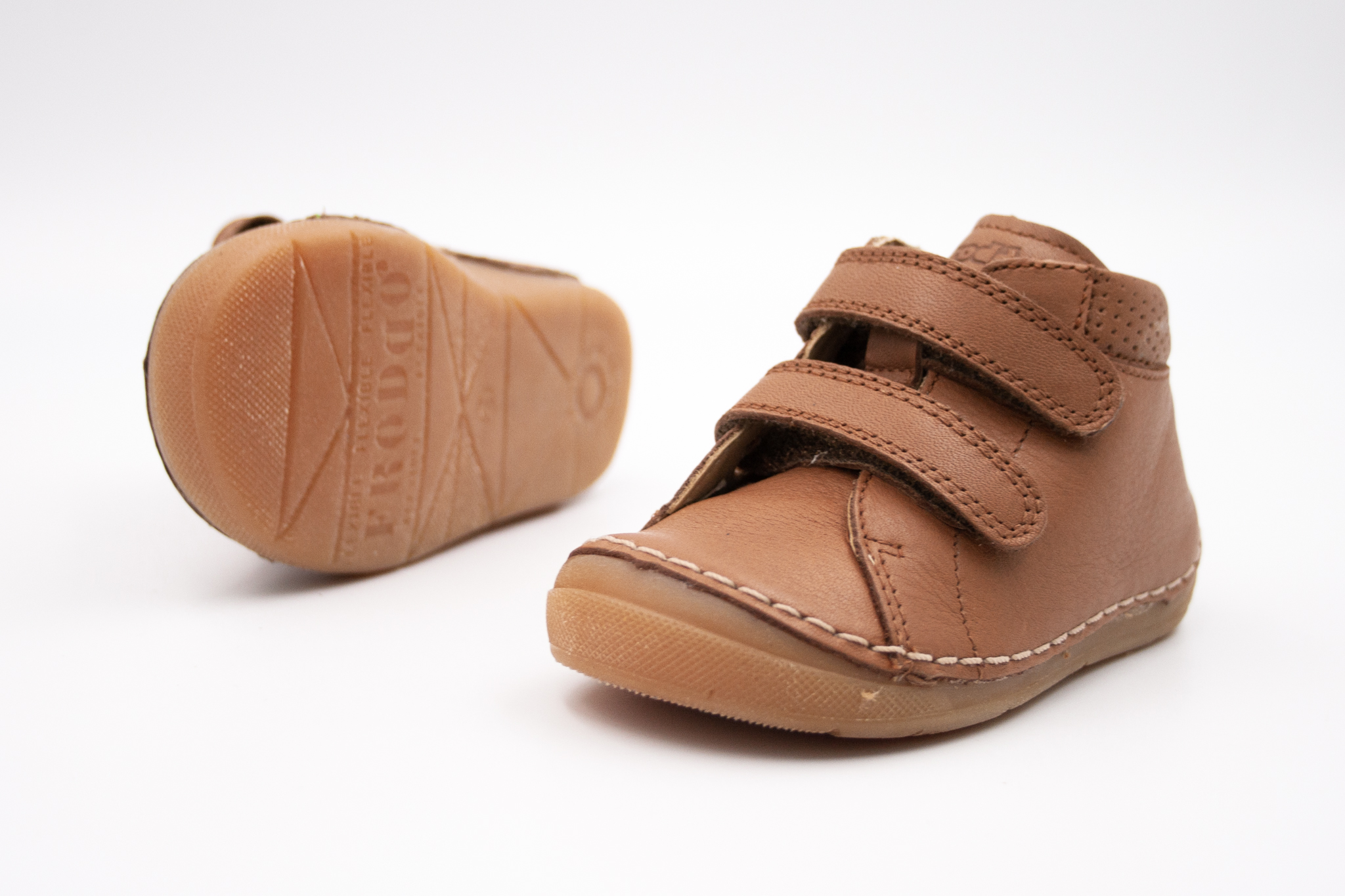 FRODDO FLEXIBLE PAIX VELCRO - BROWN Veľkosť: 19, Vnútorná dĺžka  topánky v cm: 12, Vnútorná šírka topánky v cm: 5.8