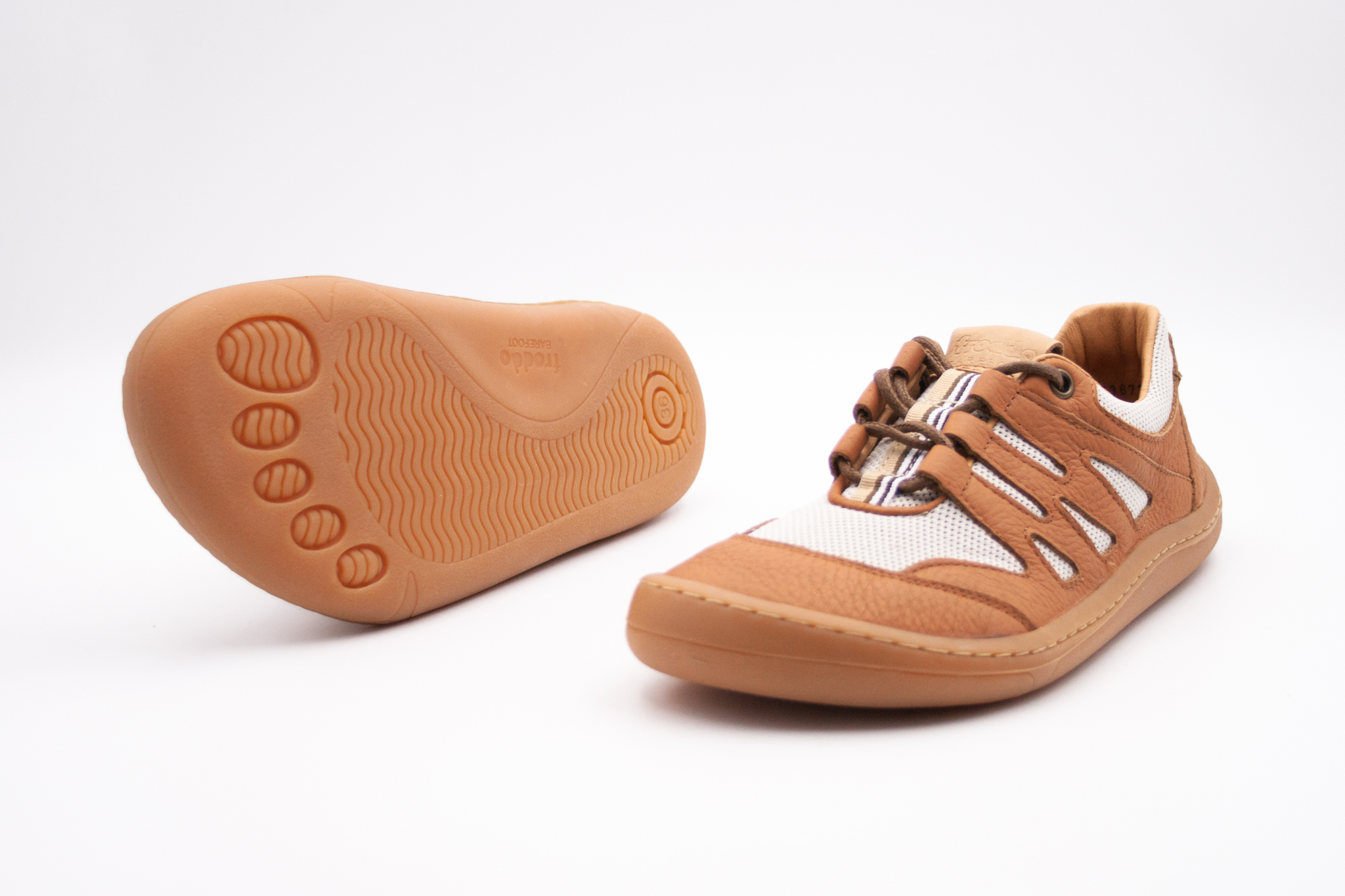 FRODDO BAREFOOT GRIP DOSPELÁCKE TENISKY FREEDOM - COGNAC Veľkosť: 36, Vnútorná dĺžka  topánky v cm: 23.5, Vnútorná šírka topánky v cm: 8.6