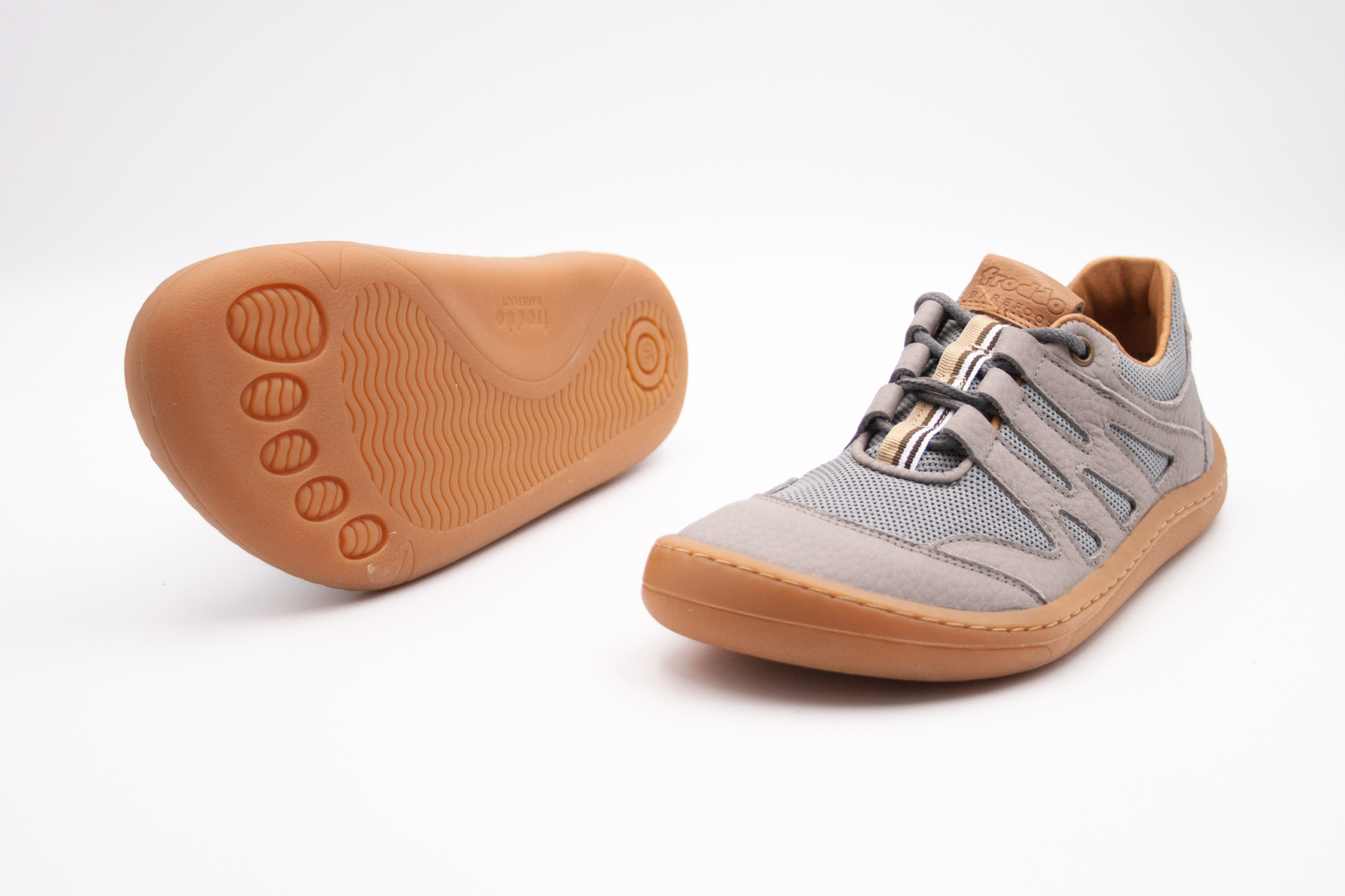FRODDO BAREFOOT GRIP DOSPELÁCKE TENISKY FREEDOM - LIGHT GREY Veľkosť: 36, Vnútorná dĺžka  topánky v cm: 23.5, Vnútorná šírka topánky v cm: 8.6