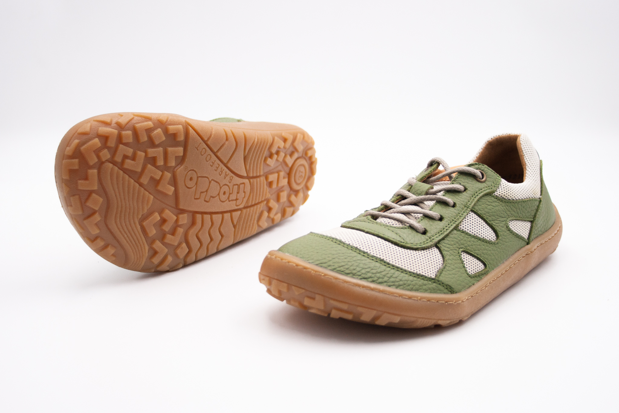 FRODDO BAREFOOT GRIP DOSPELÁCKE TENISKY GEO - OLIVE Veľkosť: 37, Vnútorná dĺžka  topánky v cm: 24.2, Vnútorná šírka topánky v cm: 8.9