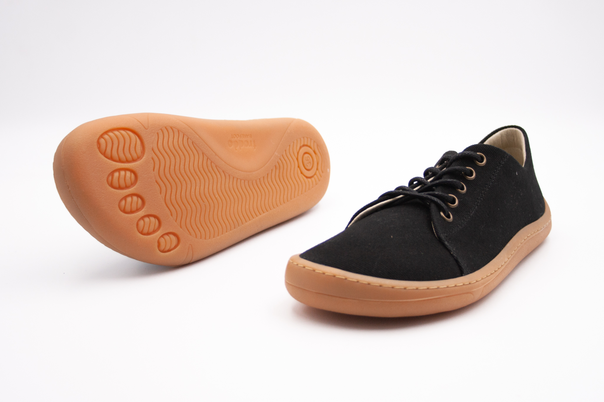 FRODDO BAREFOOT VEGAN LACES DOSPELÁCKE TENISKY - BLACK Veľkosť: 36, Vnútorná dĺžka  topánky v cm: 24.2, Vnútorná šírka topánky v cm: 8.5