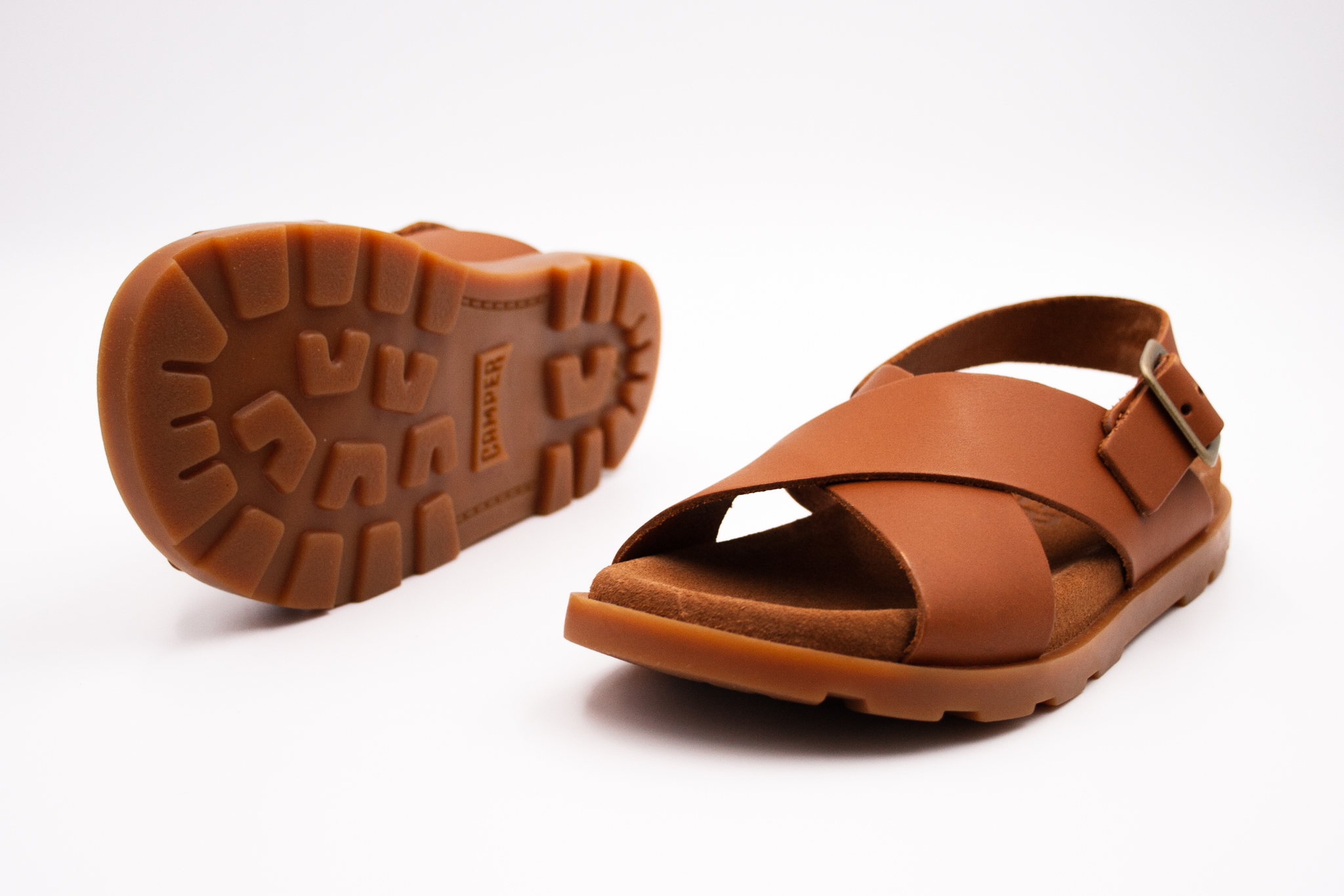 CAMPER SANDÁLE BRUTUS MIMBRE - BROWN Veľkosť: 35, Vnútorná dĺžka  topánky v cm: 22.7, Vnútorná šírka topánky v cm: 8