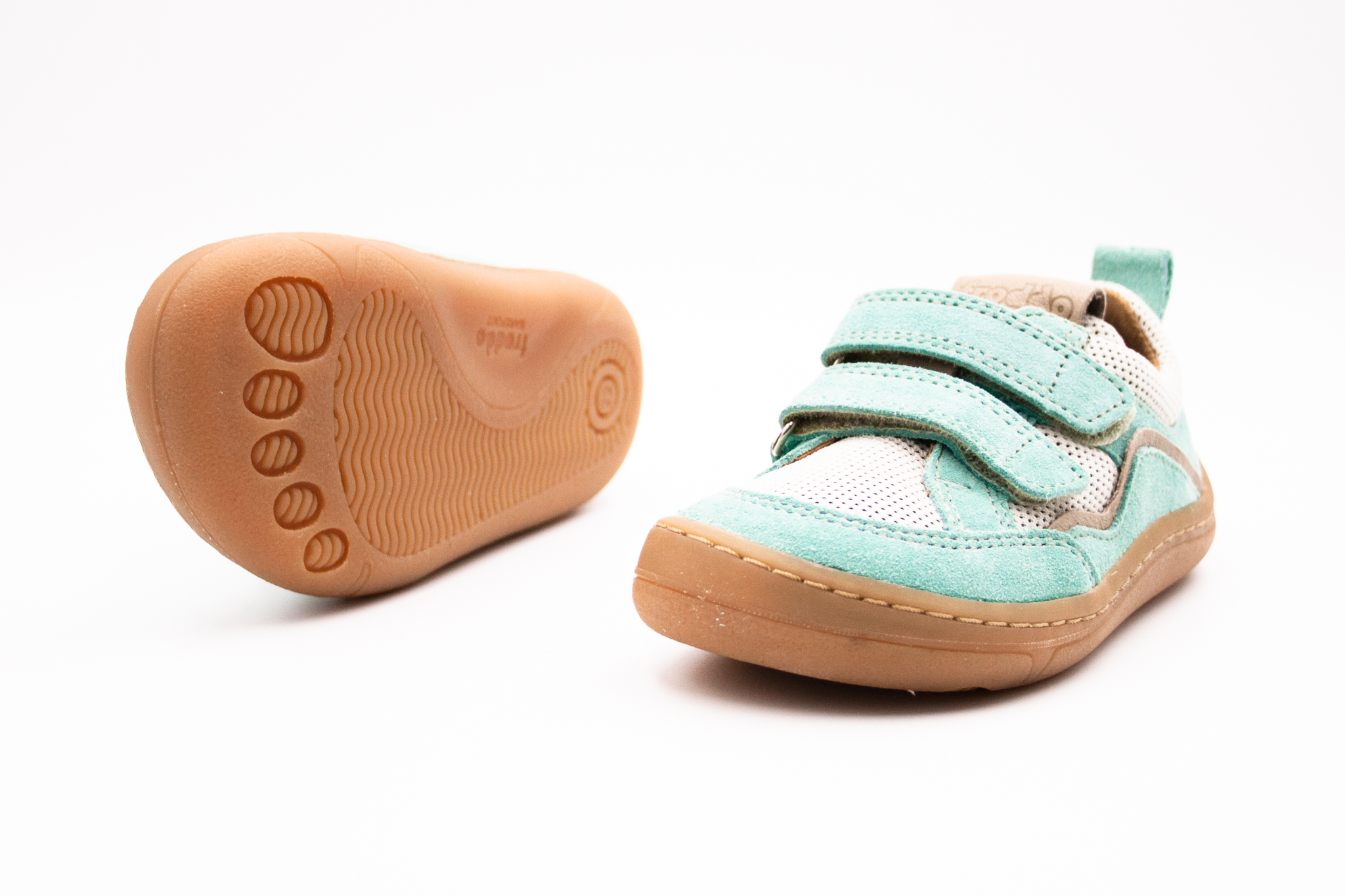 FRODDO BAREFOOT D-VELCRO TENISKY - MINT Veľkosť: 26, Vnútorná dĺžka  topánky v cm: 16.9, Vnútorná šírka topánky v cm: 6.7