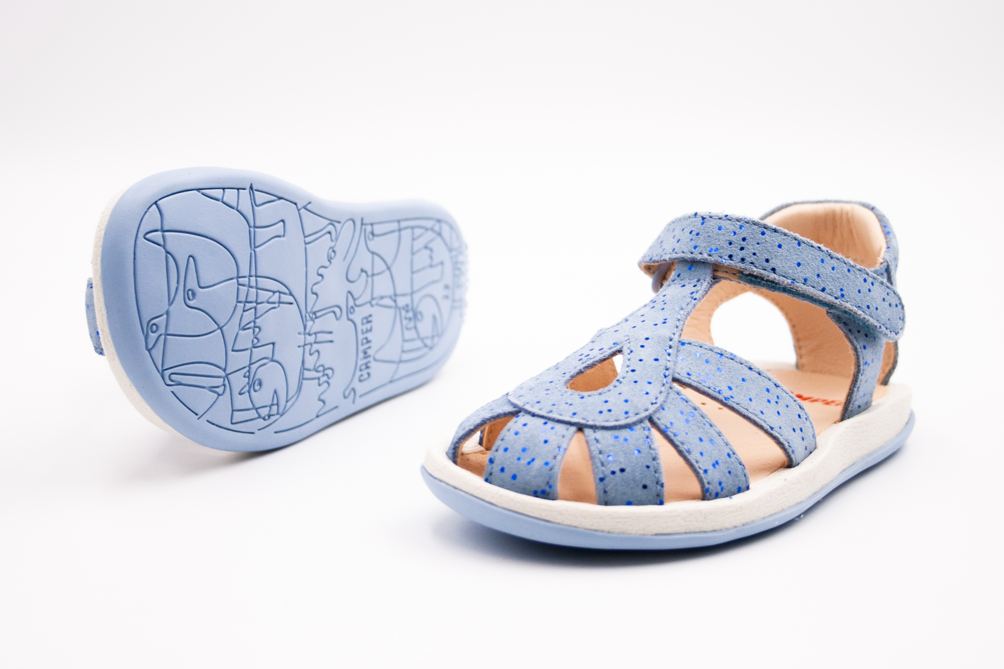 CAMPER SANDÁLKY FW BICHO CAPFICO - BLUE Veľkosť: 26, Vnútorná dĺžka  topánky v cm: 16.9, Vnútorná šírka topánky v cm: 6.7