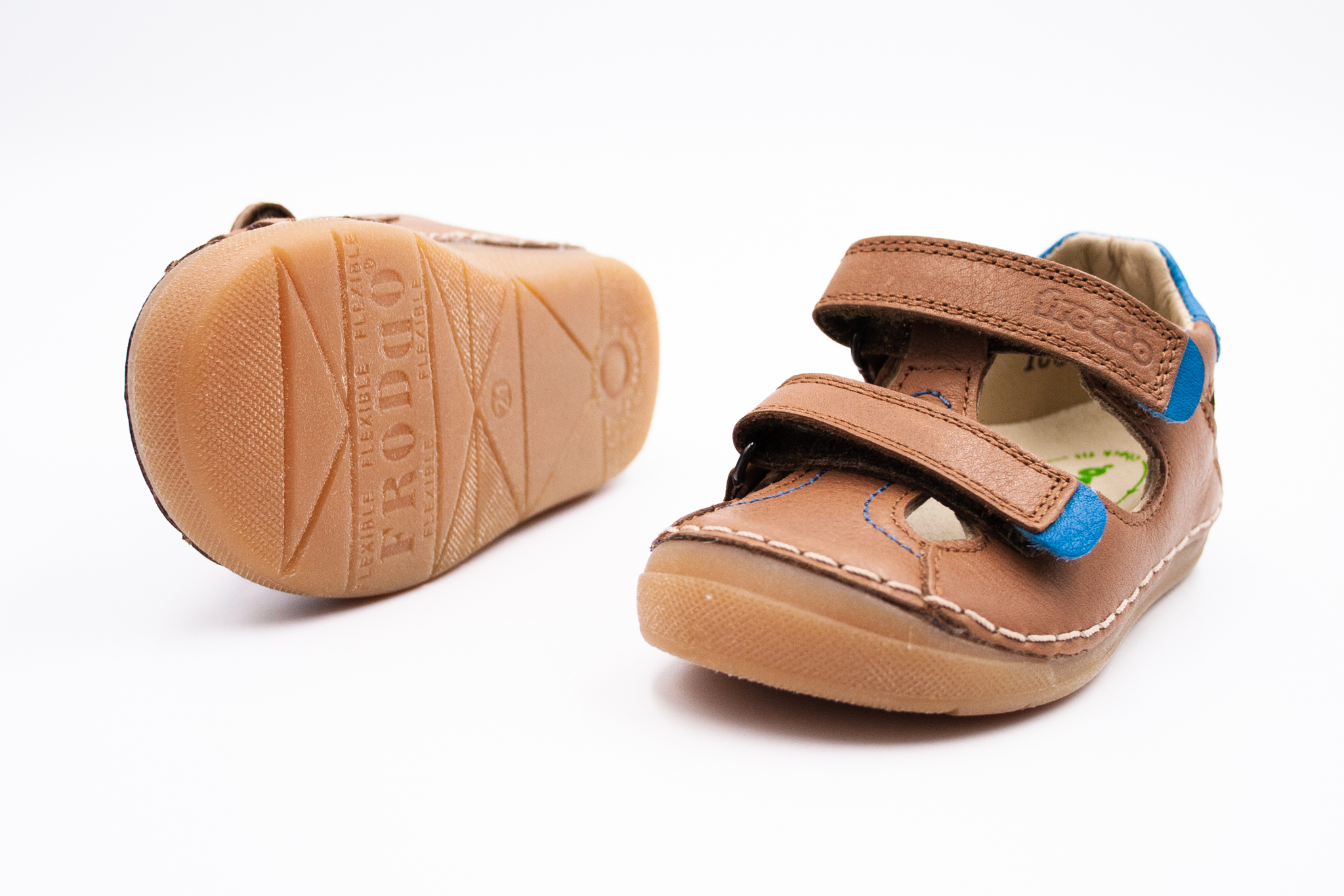 FRODDO PAIX DOUBLE SANDAL - BROWN Veľkosť: 19, Vnútorná dĺžka  topánky v cm: 12, Vnútorná šírka topánky v cm: 5.8
