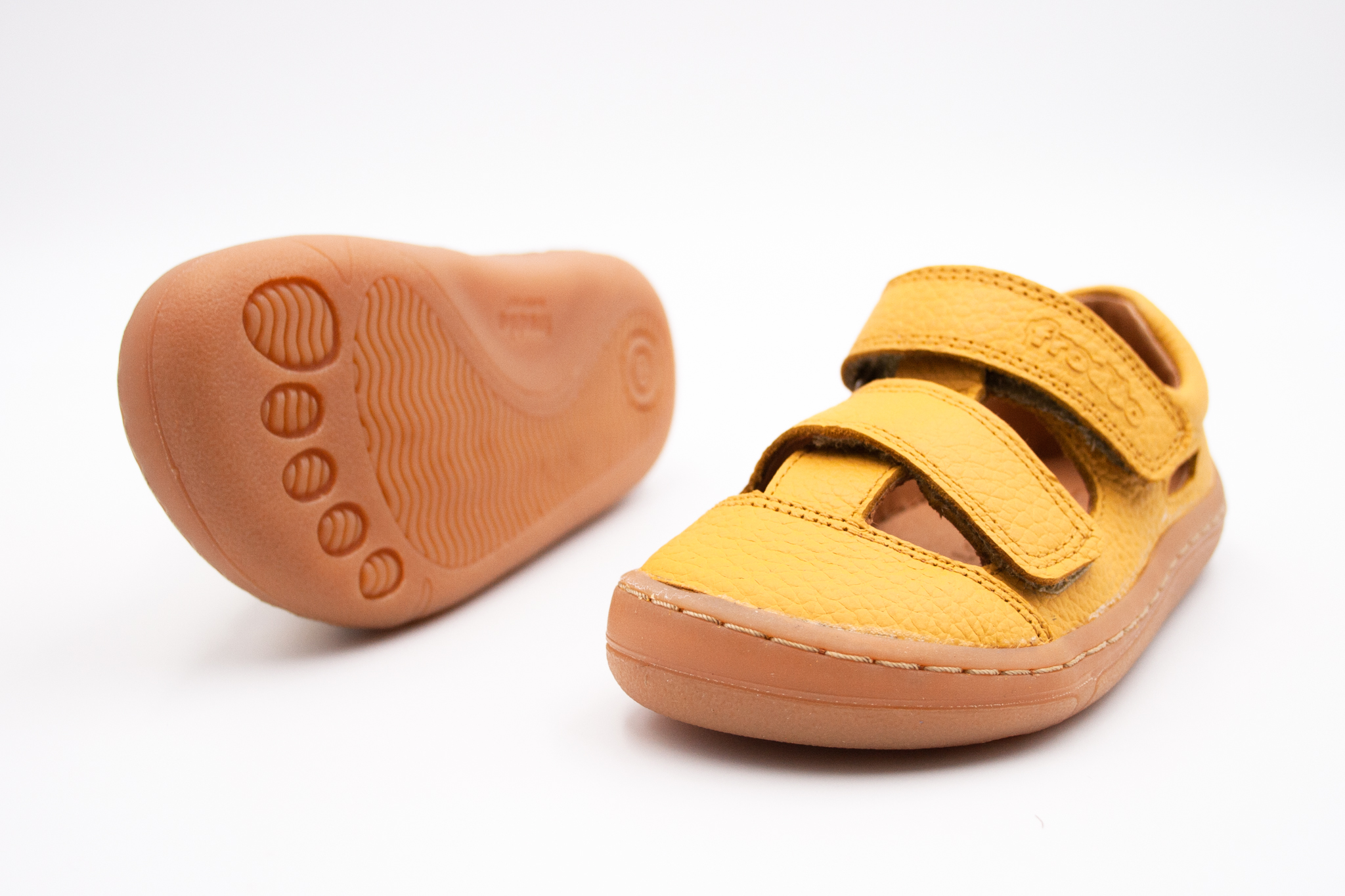 FRODDO BAREFOOT KOŽENÉ SANDÁLKY - YELLOW Veľkosť: 27, Vnútorná dĺžka  topánky v cm: 17.7, Vnútorná šírka topánky v cm: 7.1