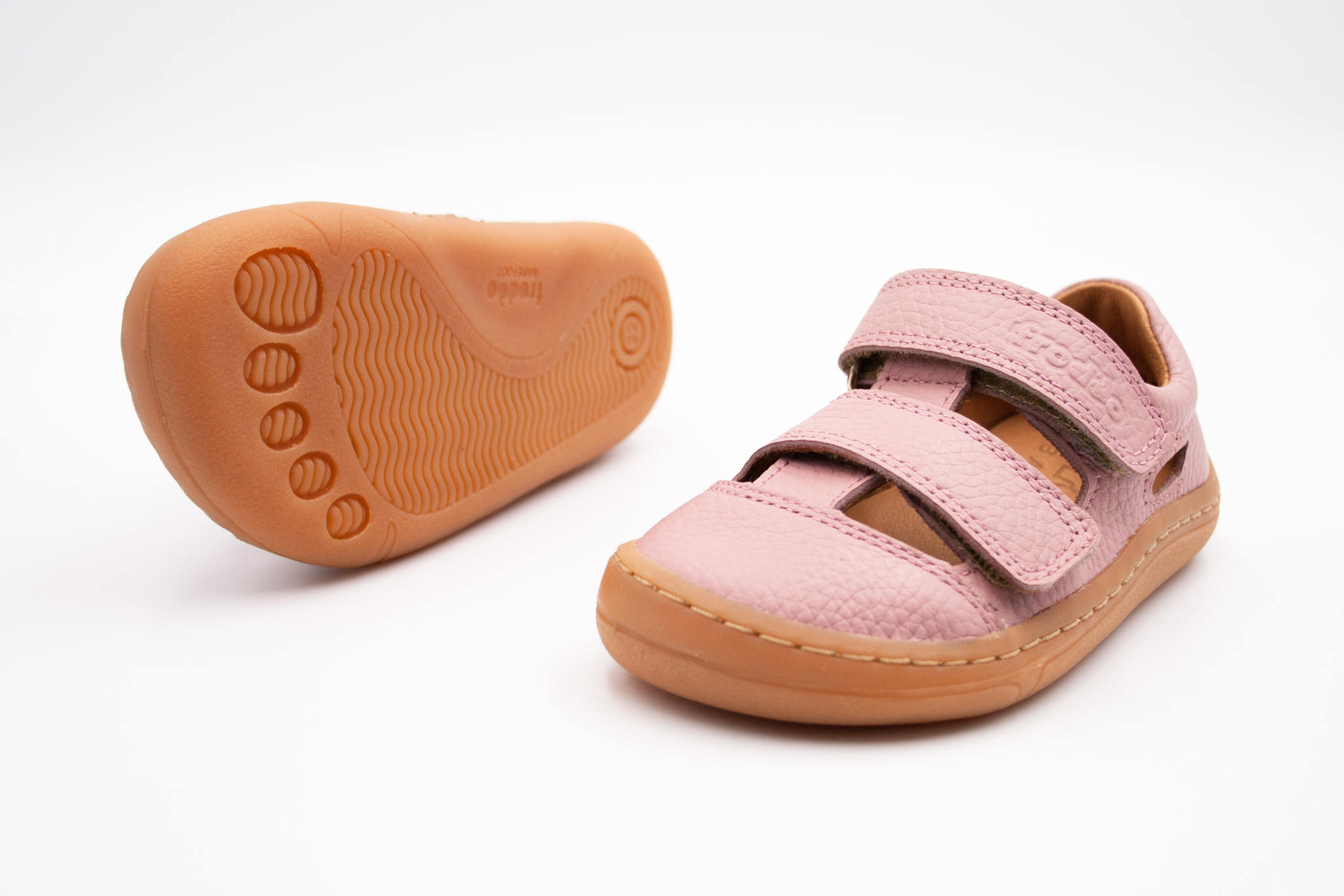 FRODDO BAREFOOT KOŽENÉ SANDÁLKY - PINK Veľkosť: 27, Vnútorná dĺžka  topánky v cm: 17.7, Vnútorná šírka topánky v cm: 7.1