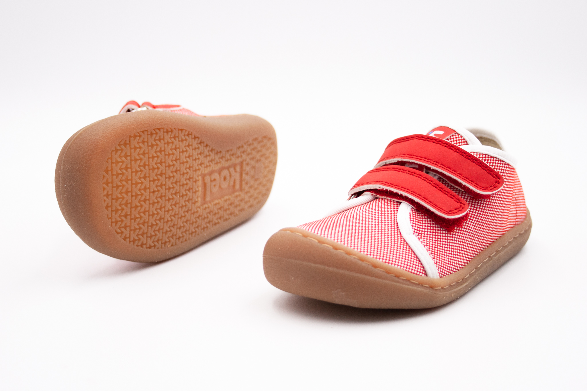 Koel4Kids KOEL KORKID MEDIUM BRI VEGAN - RED Veľkosť: 26, Vnútorná dĺžka  topánky v cm: 16.9, Vnútorná šírka topánky v cm: 6.4