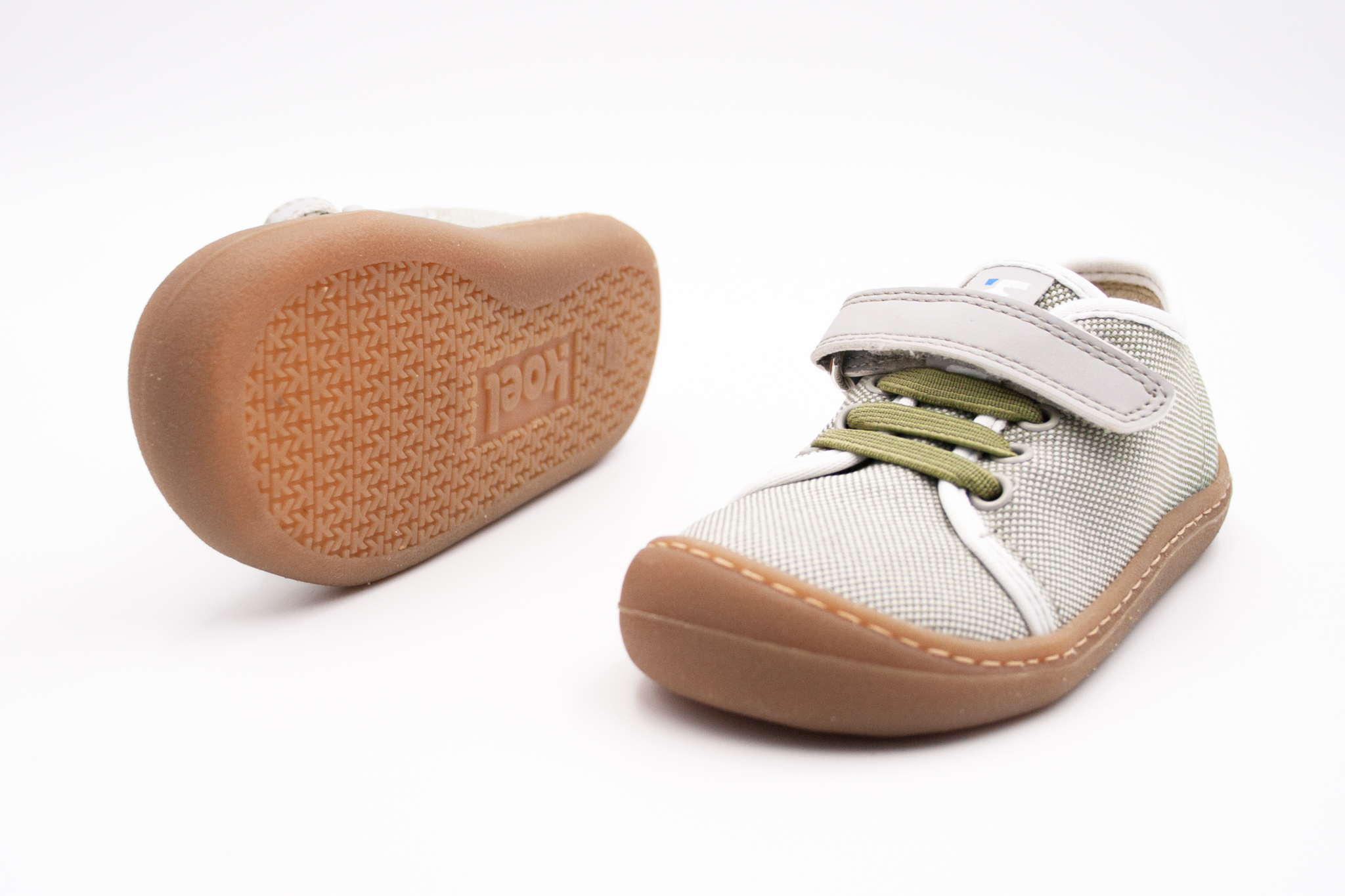 Koel4Kids KOEL KORKID MEDIUM BRI VEGAN - OLIVE Veľkosť: 26, Vnútorná dĺžka  topánky v cm: 16.9, Vnútorná šírka topánky v cm: 6.4