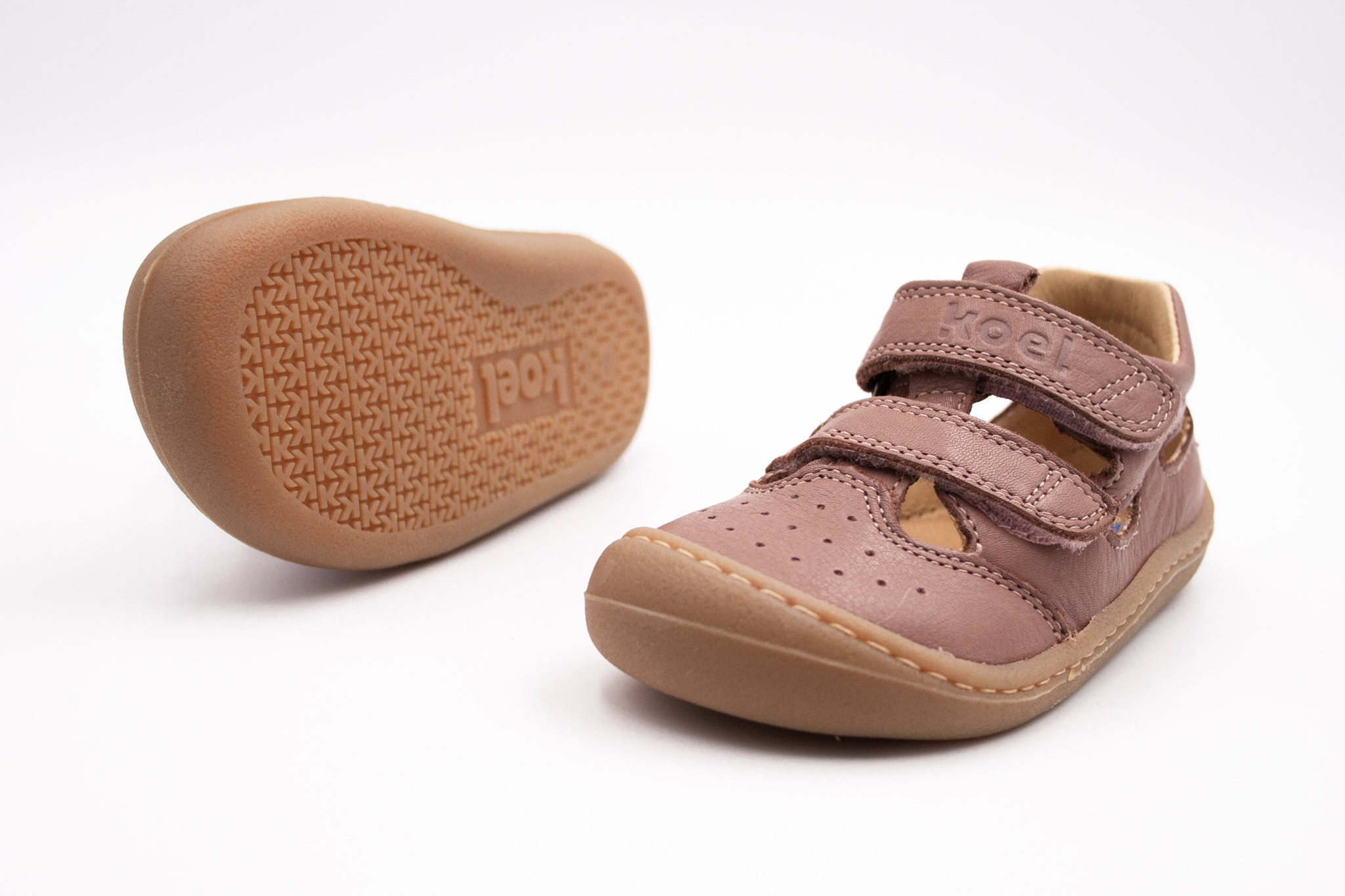 Koel4Kids KOEL BAREFOOT SANDÁLE KORKID BEP - OLD PINK Veľkosť: 26, Vnútorná dĺžka  topánky v cm: 16.9, Vnútorná šírka topánky v cm: 6.4
