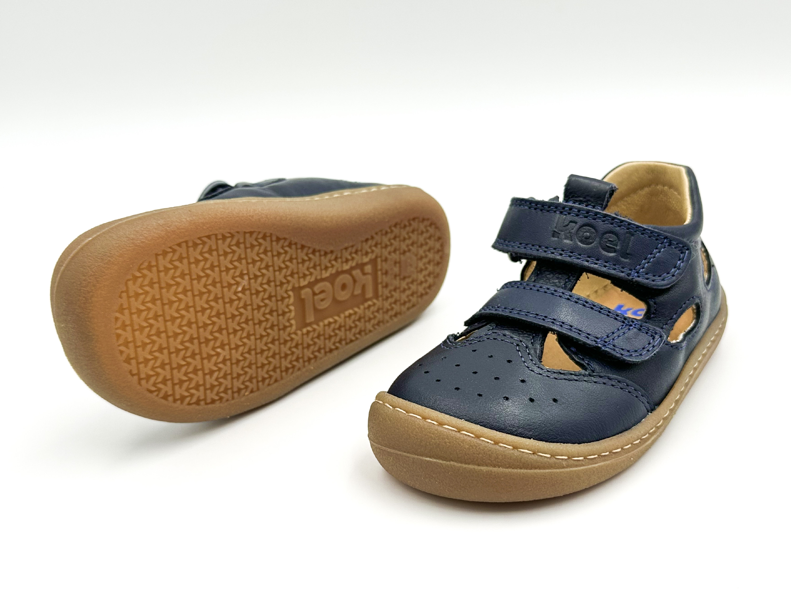 Koel4Kids KOEL BAREFOOT SANDÁLE KORKID BEP - BLUE Veľkosť: 26, Vnútorná dĺžka  topánky v cm: 16.9, Vnútorná šírka topánky v cm: 6.4