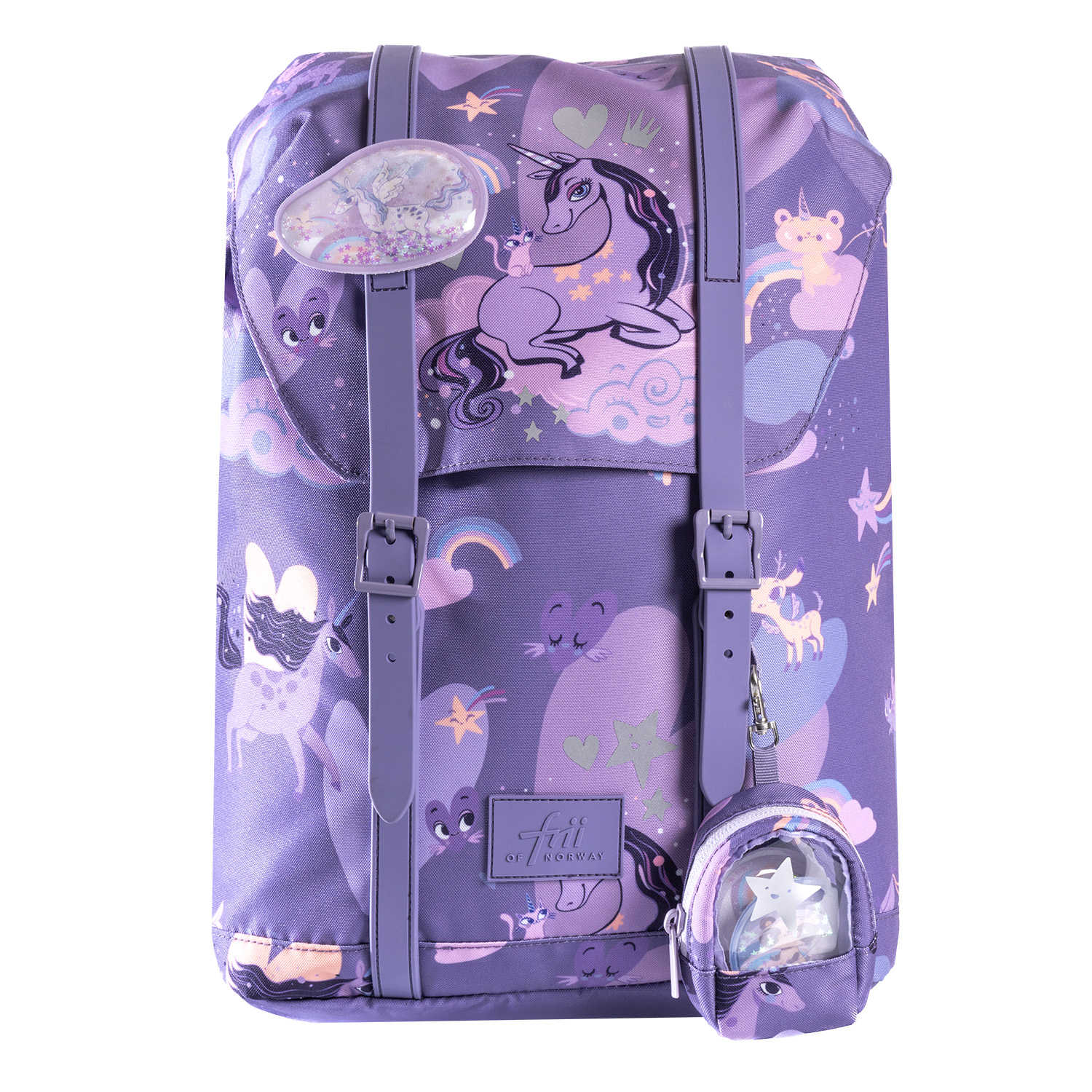 FRII OF NORWAY ERGONOMICKÁ ŠKOLSKÁ TAŠKA RETRO 22 L - UNICORN PURPLE