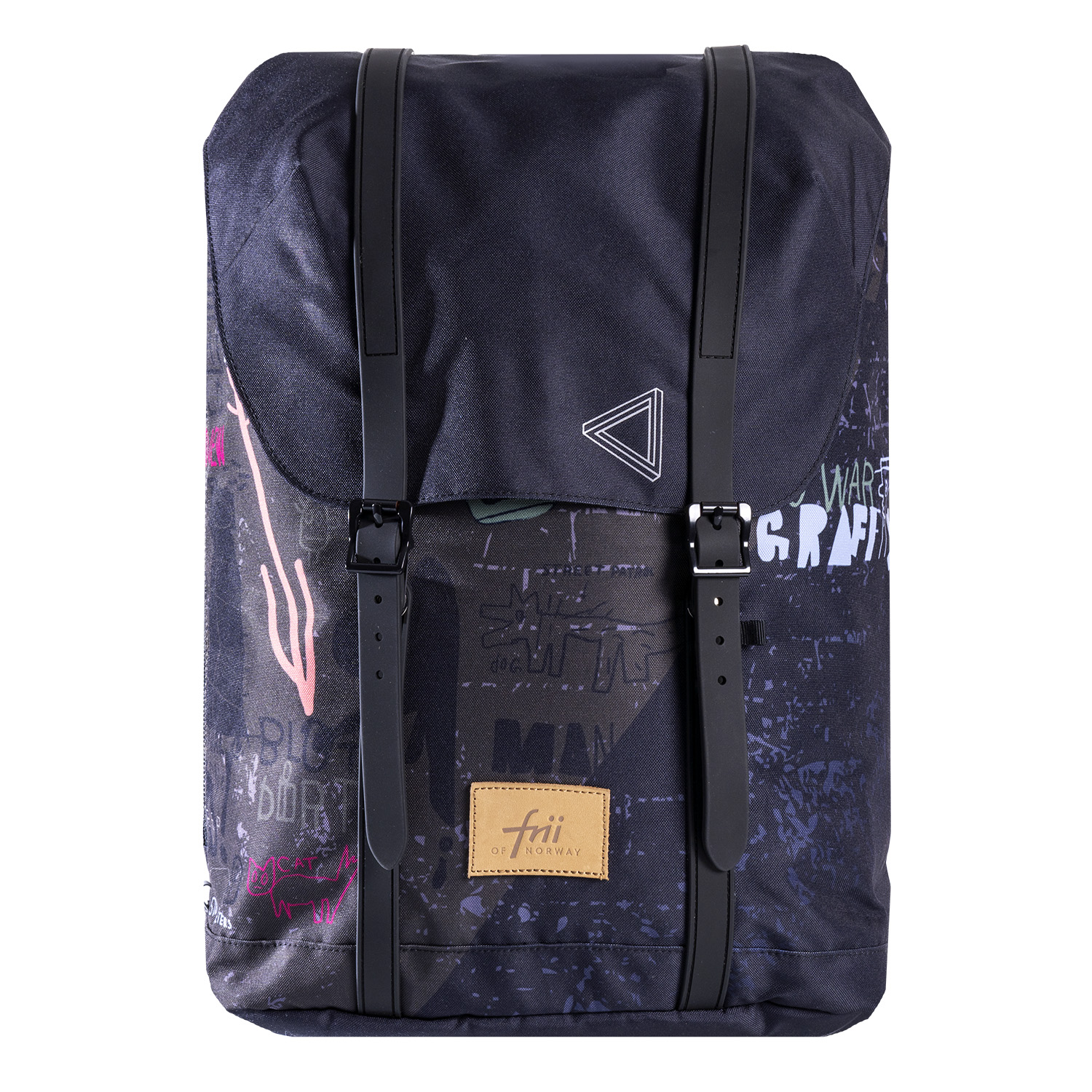 FRII OF NORWAY ERGONOMICKÁ ŠKOLSKÁ TAŠKA RETRO 30 L - BLACK GRAFFITI
