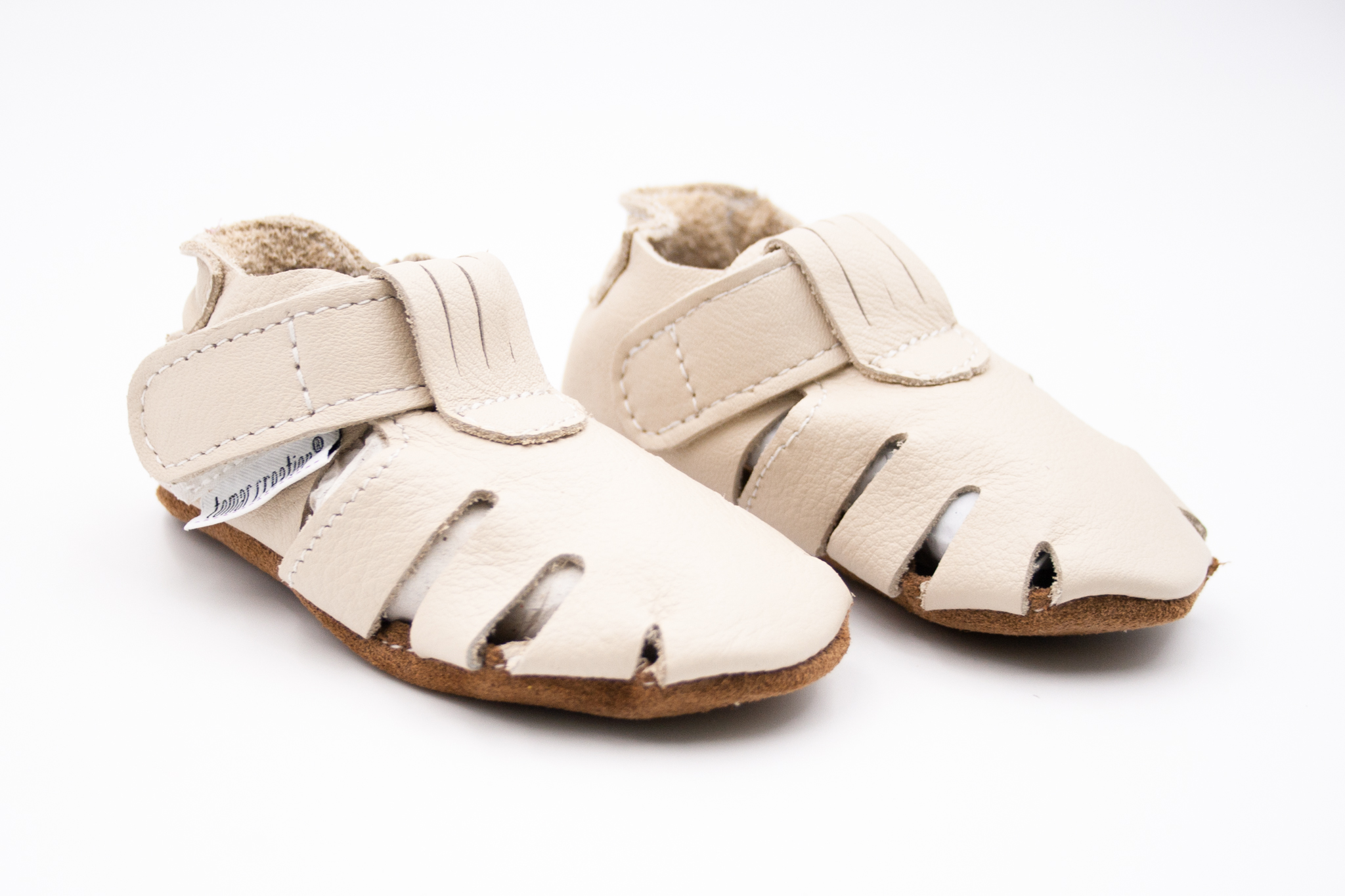 TOMAR CAPAČKY LETNÉ ZIPPY SUNNY - CREAM Veľkosť: 18, Vnútorná dĺžka  topánky v cm: 11, Vnútorná šírka topánky v cm: 5.8