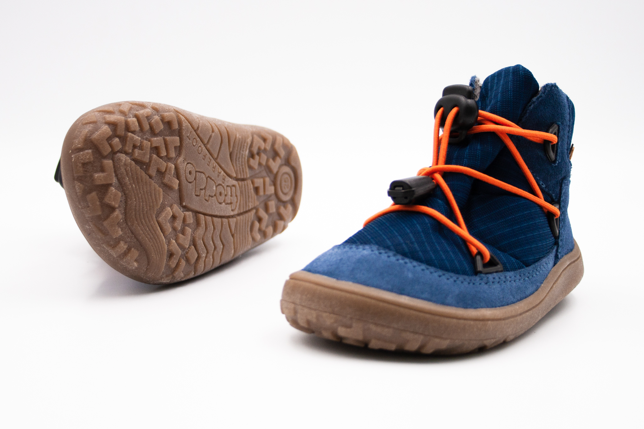 FRODDO BAREFOOT TEX TRACK FLEECE - DENIM Veľkosť: 25, Vnútorná dĺžka  topánky v cm: 16.6, Vnútorná šírka topánky v cm: 6.8