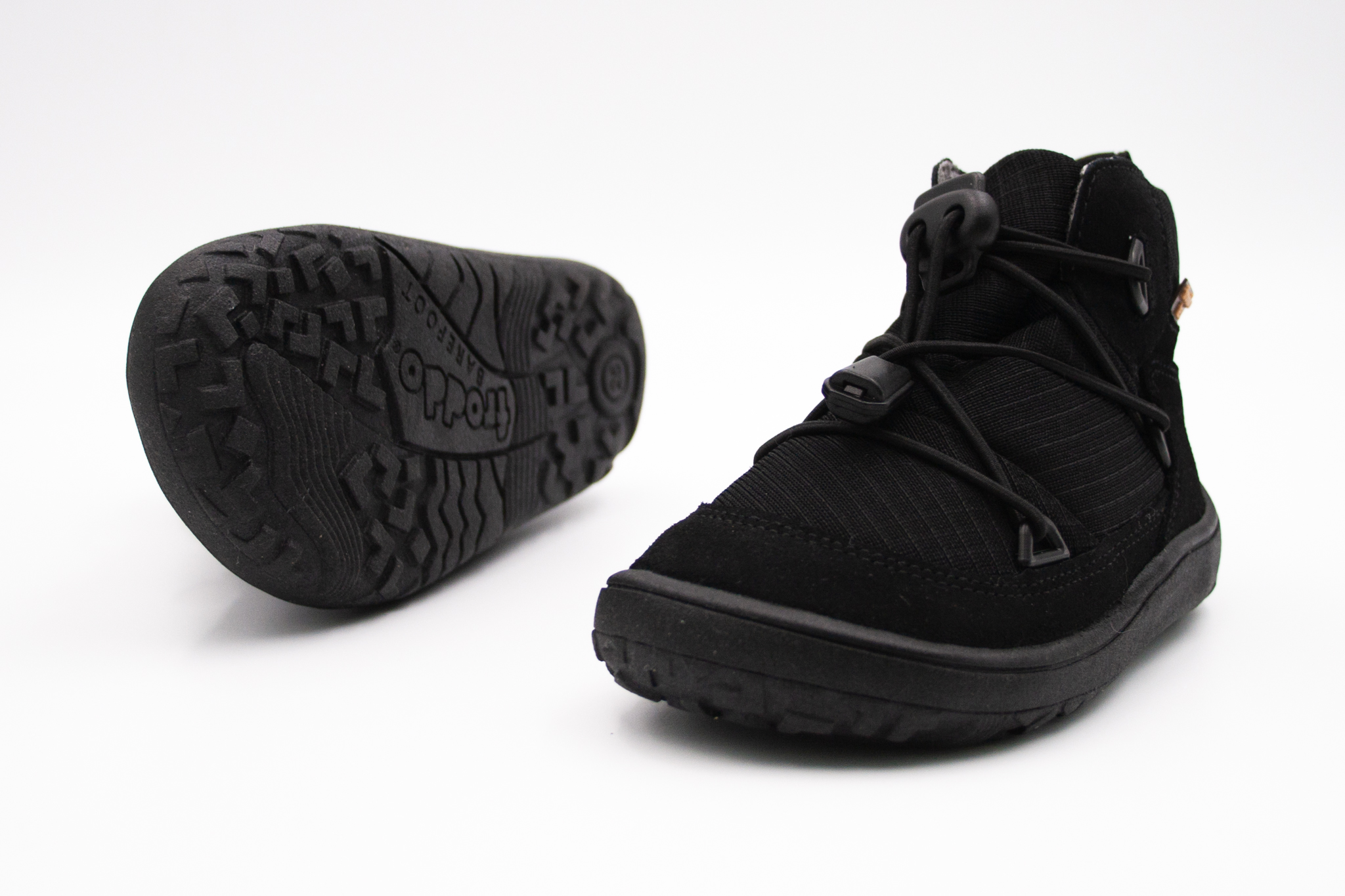 FRODDO BAREFOOT TEX TRACK FLEECE - BLACK Veľkosť: 25, Vnútorná dĺžka  topánky v cm: 16.6, Vnútorná šírka topánky v cm: 6.8
