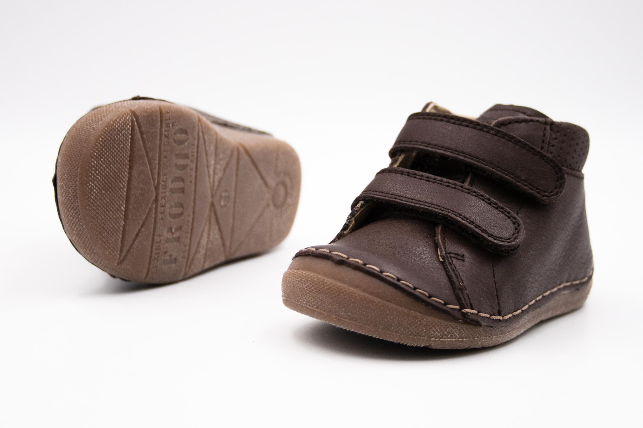 FRODDO FLEXIBLE PAIX VELCRO - DARK BROWN Veľkosť: 28, Vnútorná dĺžka  topánky v cm: 18, Vnútorná šírka topánky v cm: 7