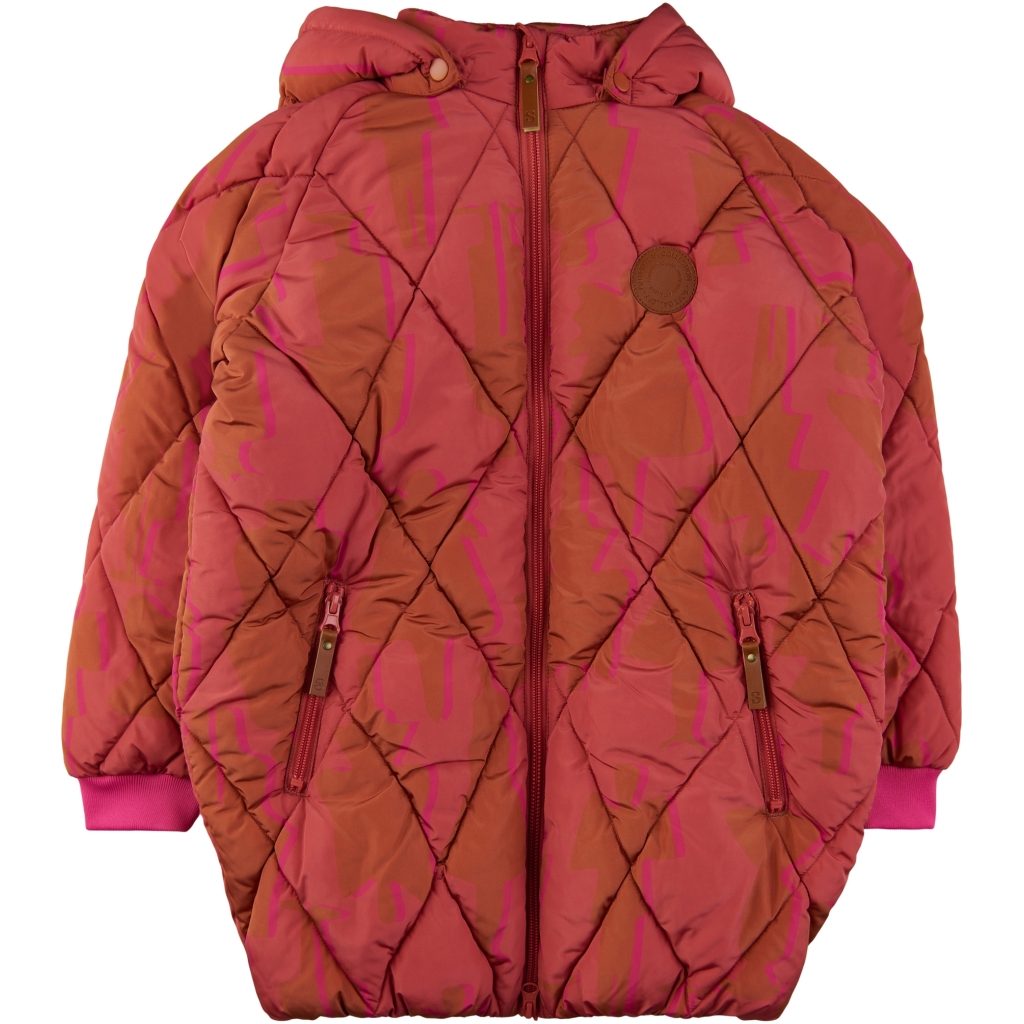 Mikk-Line  MIKK-LINE SOFT GALLERY PUFFER ZIMNÁ BUNDA ETTIE - MINERAL RED Veľkosť: 98