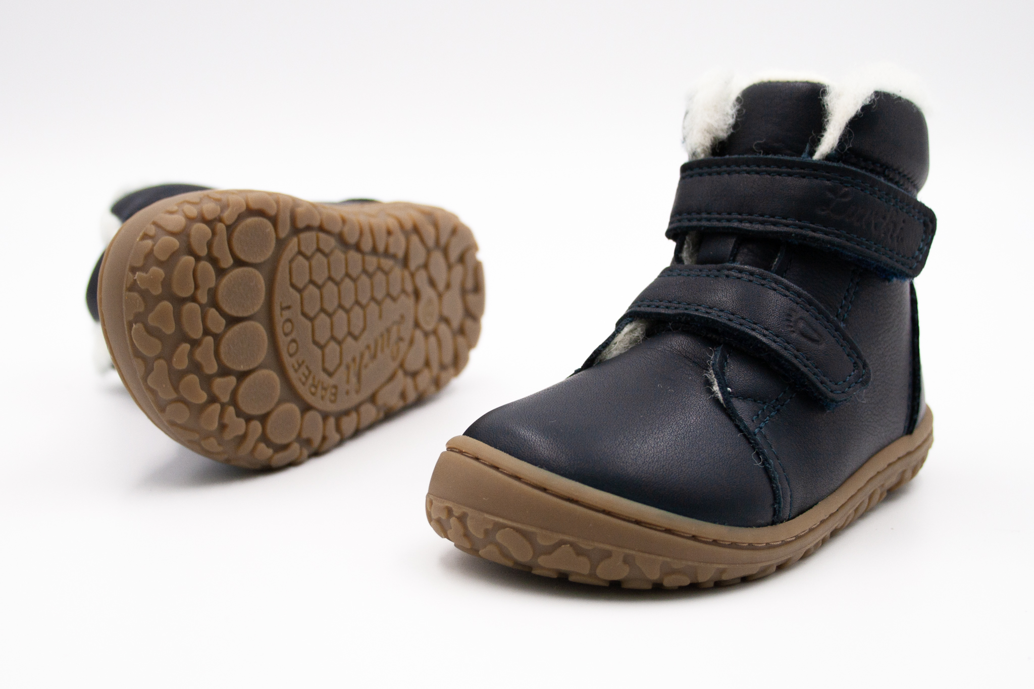 Lurchi  LURCHI NIK BAREFOOT WINTER - NAVY Veľkosť: 23, 11: 15, Vnútorná šírka topánky v cm: 6