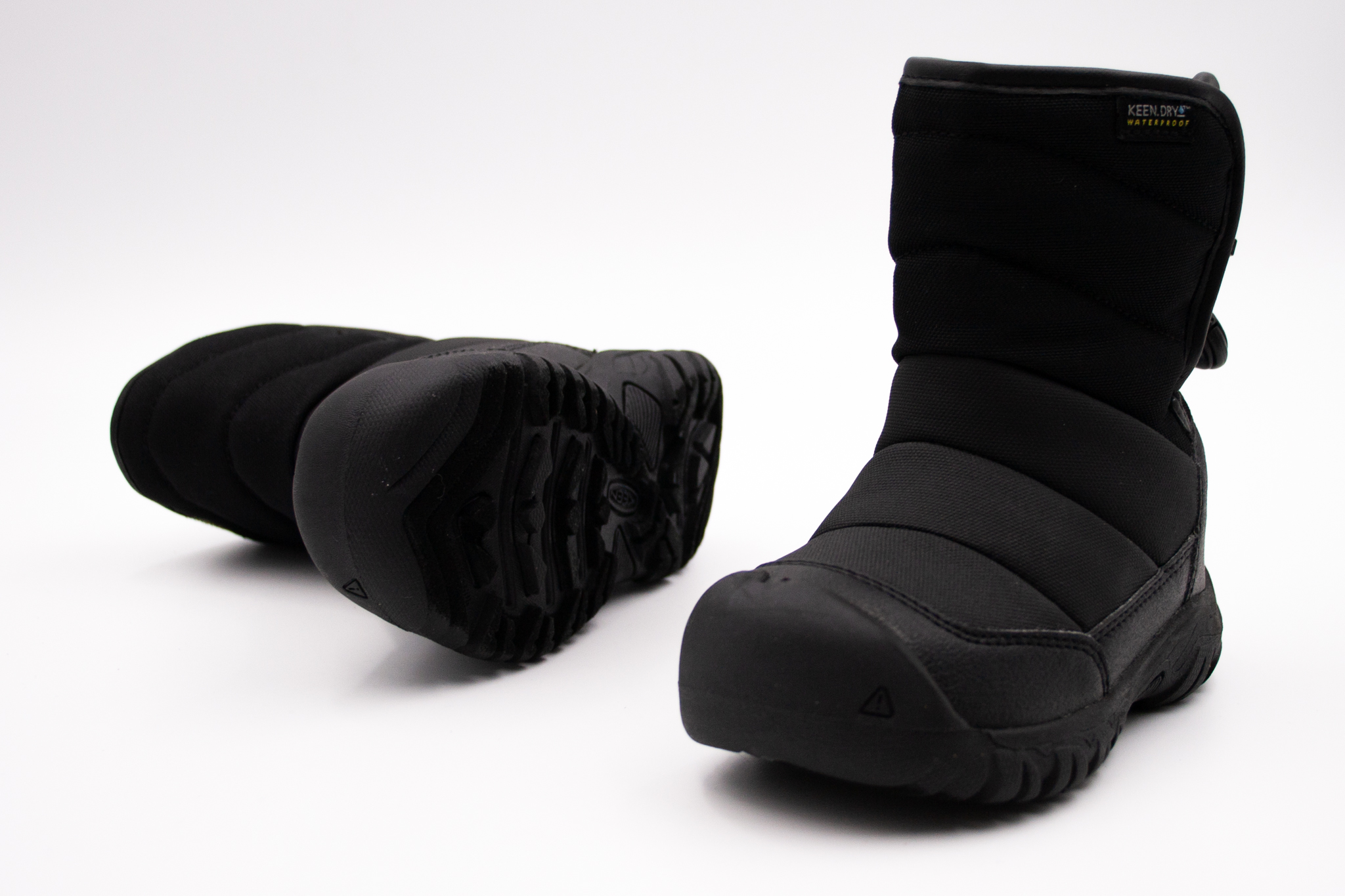 Keen  KEEN SNEHULE PUFFRIDER WP - BLACK/STEEL GREY Veľkosť: 25, 11: 17, Vnútorná šírka topánky v cm: 6.8