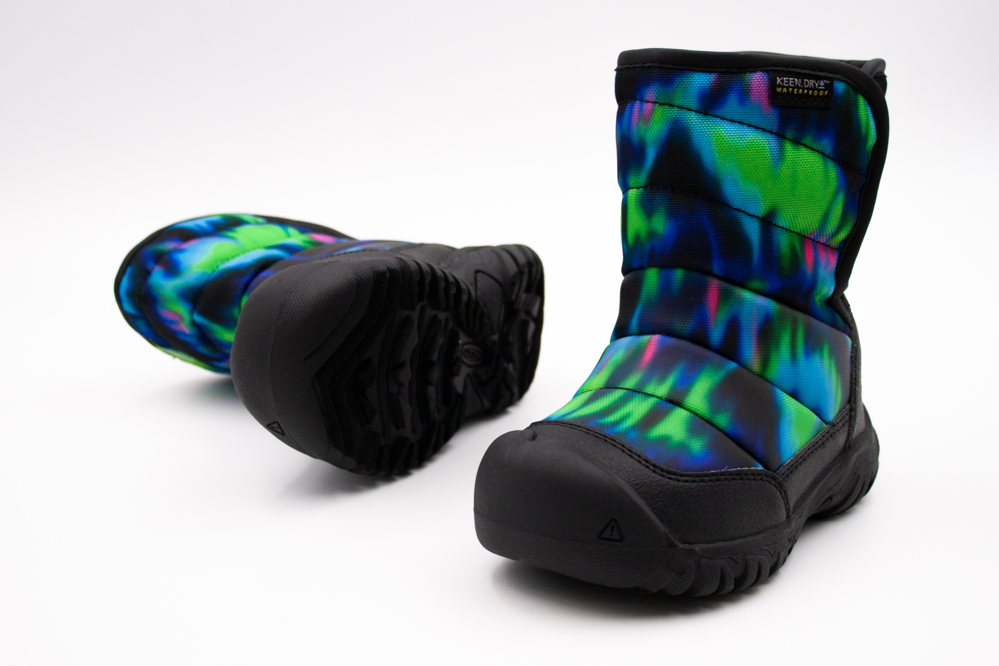 Keen  KEEN SNEHULE PUFFRIDER WP - NORTHERN LIGHTS/BLACK Veľkosť: 25, 11: 17, Vnútorná šírka topánky v cm: 6.8