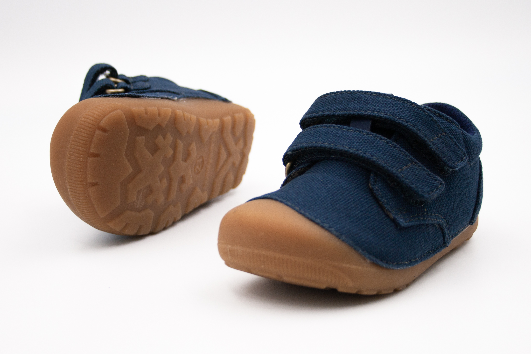 BUNDGAARD BAREFOOT TENISKY PETIT STRAP  CANVAS - BLUE Veľkosť: 19, Vnútorná dĺžka  topánky v cm: 12, Vnútorná šírka topánky v cm: 5.5