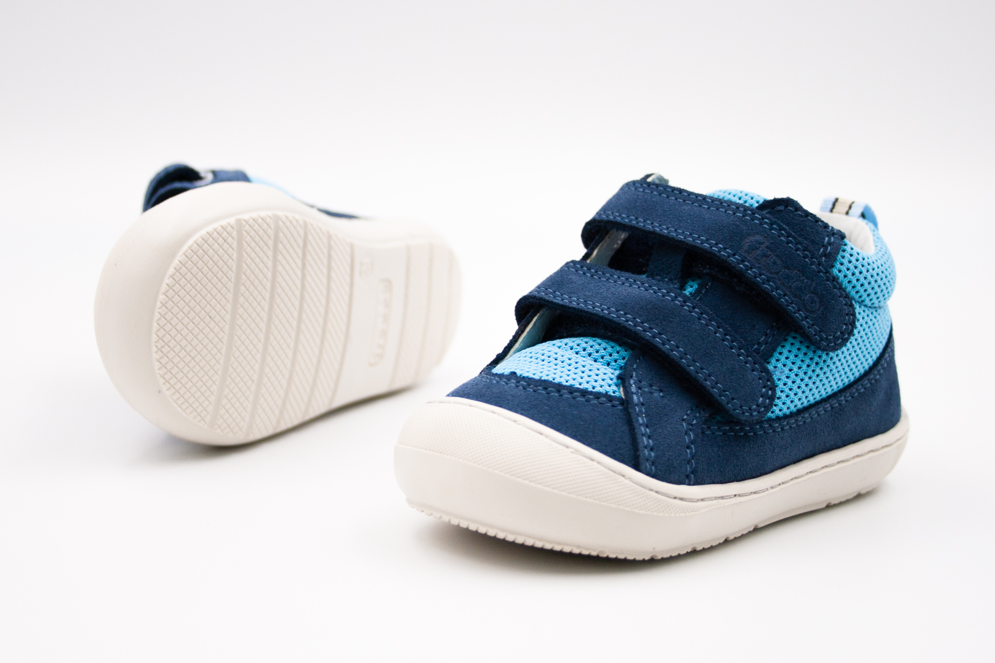 FRODDO KOŽENÉ TENISKY OLLIE FUN - BLUE/DENIM Veľkosť: 19, Vnútorná dĺžka  topánky v cm: 12, Vnútorná šírka topánky v cm: 5.6