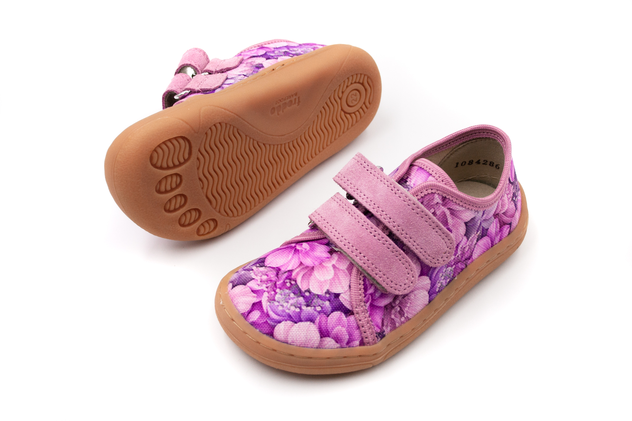 DETSKÉ BAREFOOT PLÁTENKY FRODDO CANVAS - FLOWERS Veľkosť: 24, Vnútorná dĺžka  topánky v cm: 16, Vnútorná šírka topánky v cm: 6.5