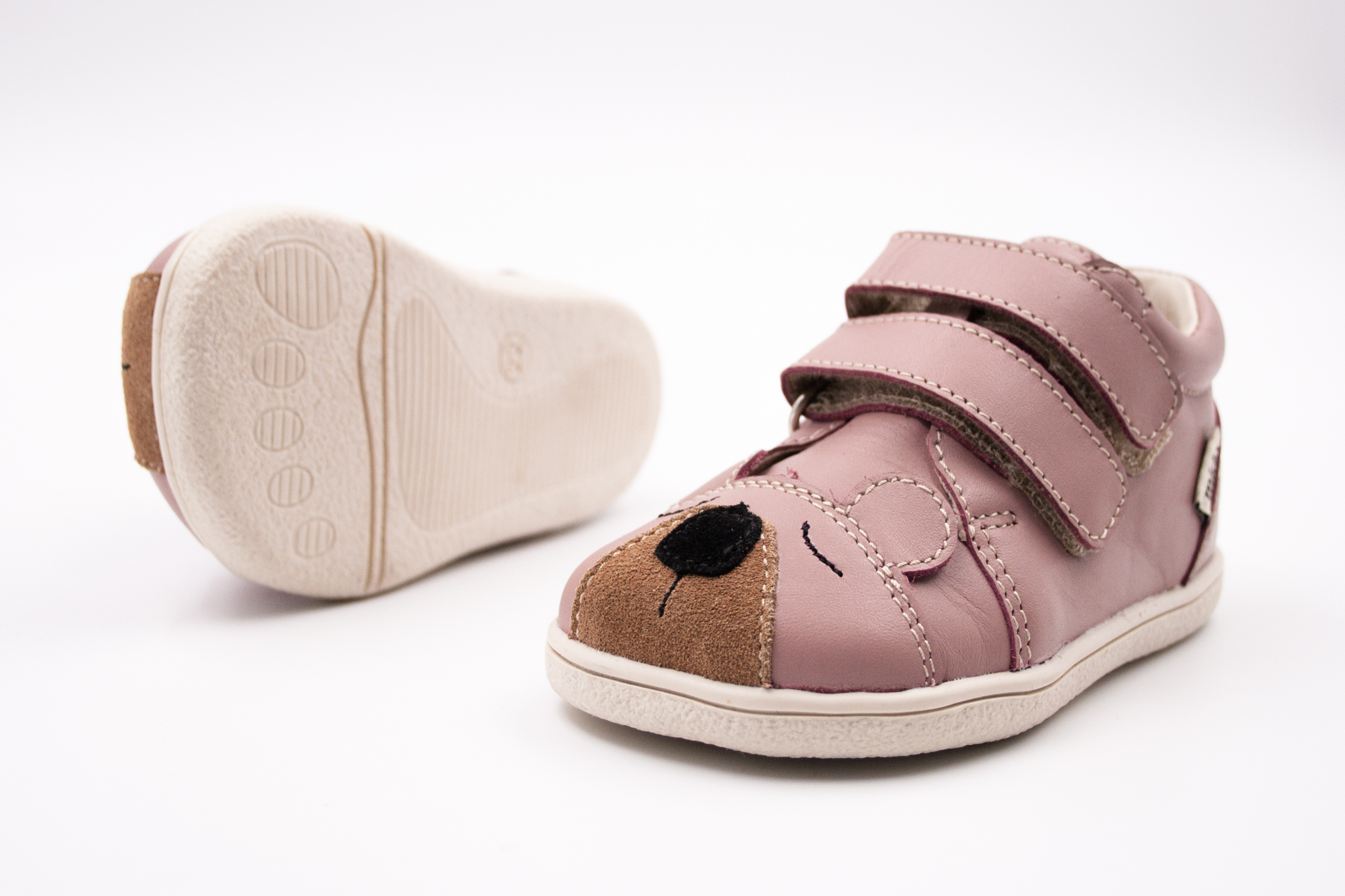 MIDO SHOES BAREFOOT KOŽENÉ TOPÁNKY - BEAR OLD ROSE Veľkosť: 23, Vnútorná dĺžka  topánky v cm: 14.6, Vnútorná šírka topánky v cm: 6.3
