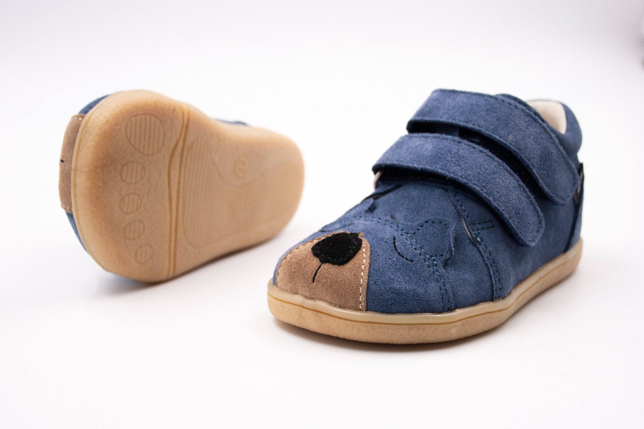 MIDO SHOES BAREFOOT KOŽENÉ TOPÁNKY - BEAR YALE BLUE Veľkosť: 23, Vnútorná dĺžka  topánky v cm: 14.6, Vnútorná šírka topánky v cm: 6.3