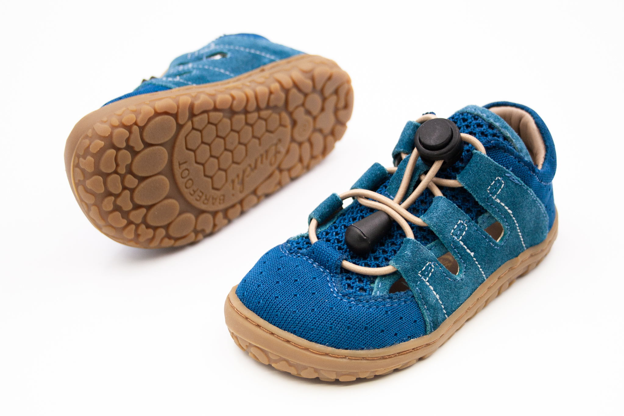 Lurchi  LURCHI BAREFOOT SANDÁLE NOLO SUEDE - JEANS Veľkosť: 23, Vnútorná dĺžka  topánky v cm: 15.1, Vnútorná šírka topánky v cm: 6