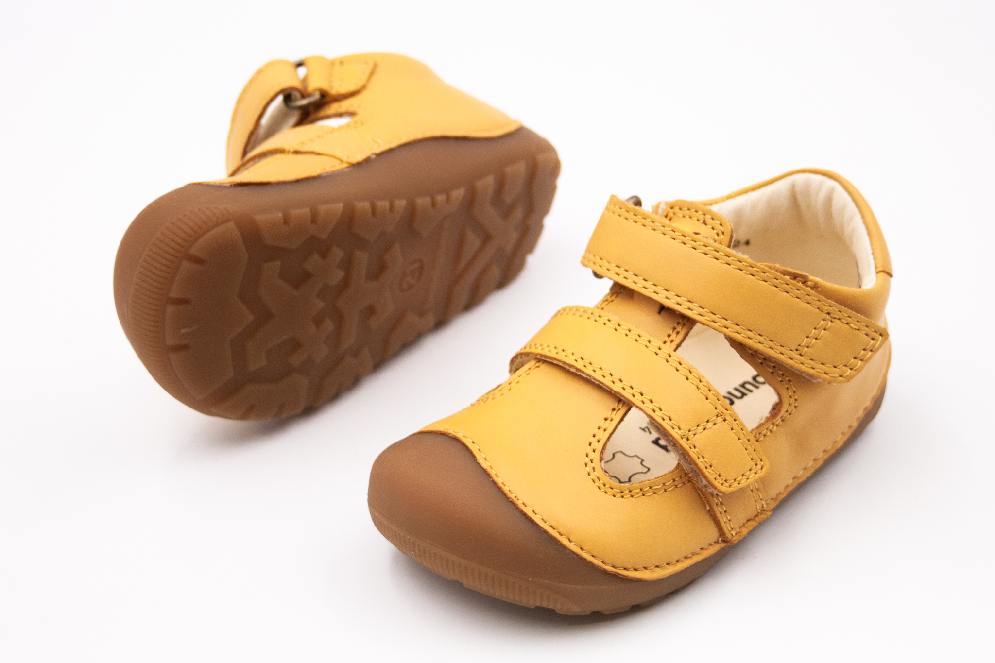 DETSKÉ BAREFOOT SANDÁLE BUNDGAARD PETIT SUMMER - YELLOW Veľkosť: 27, Vnútorná dĺžka  topánky v cm: 17.5, Vnútorná šírka topánky v cm: 6.7