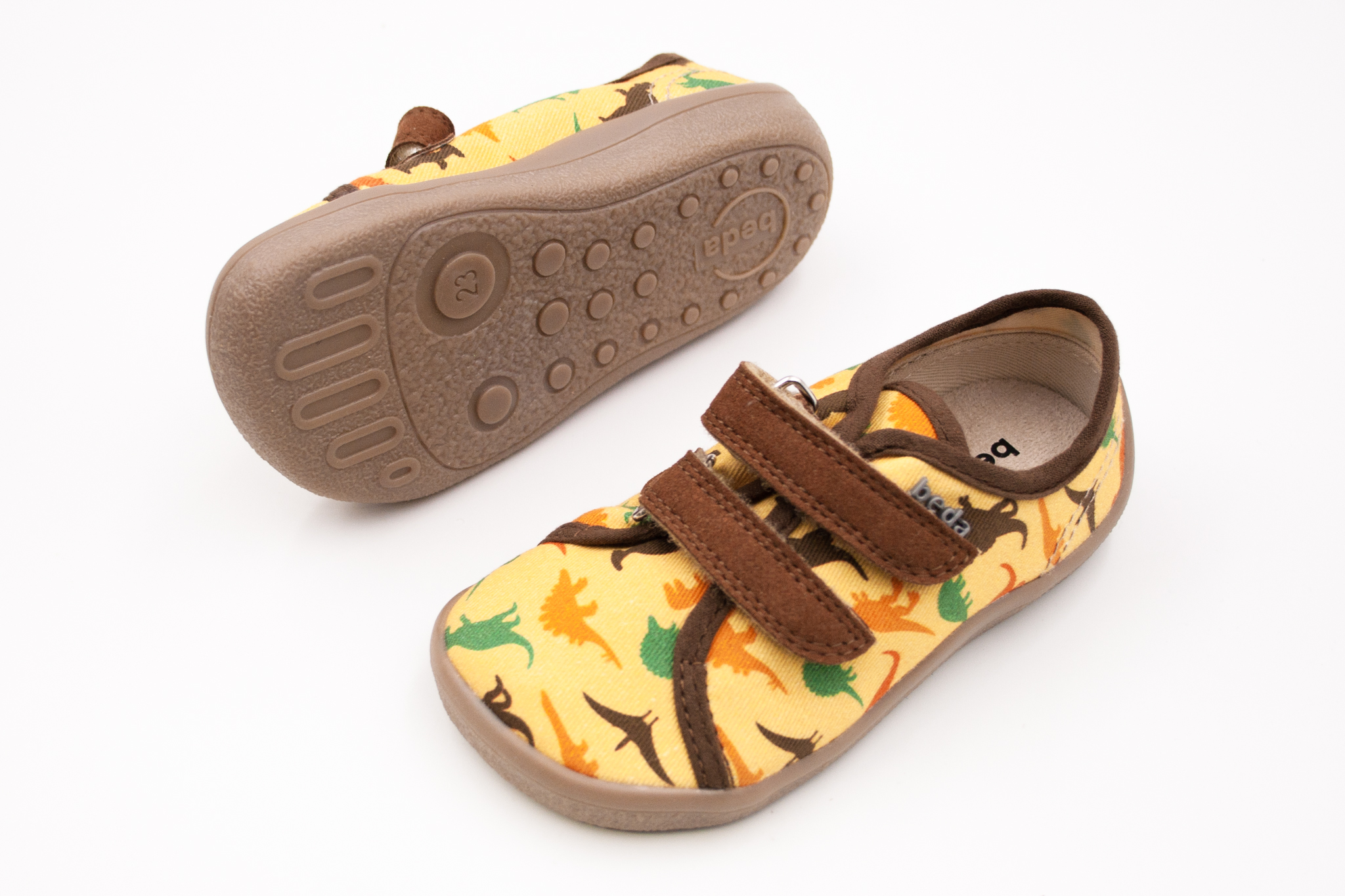 DETSKÉ BAREFOOT TENISKY BEDA PLAYFUL - DINOSAURS Veľkosť: 26, Vnútorná dĺžka  topánky v cm: 16.5, Vnútorná šírka topánky v cm: 6.9