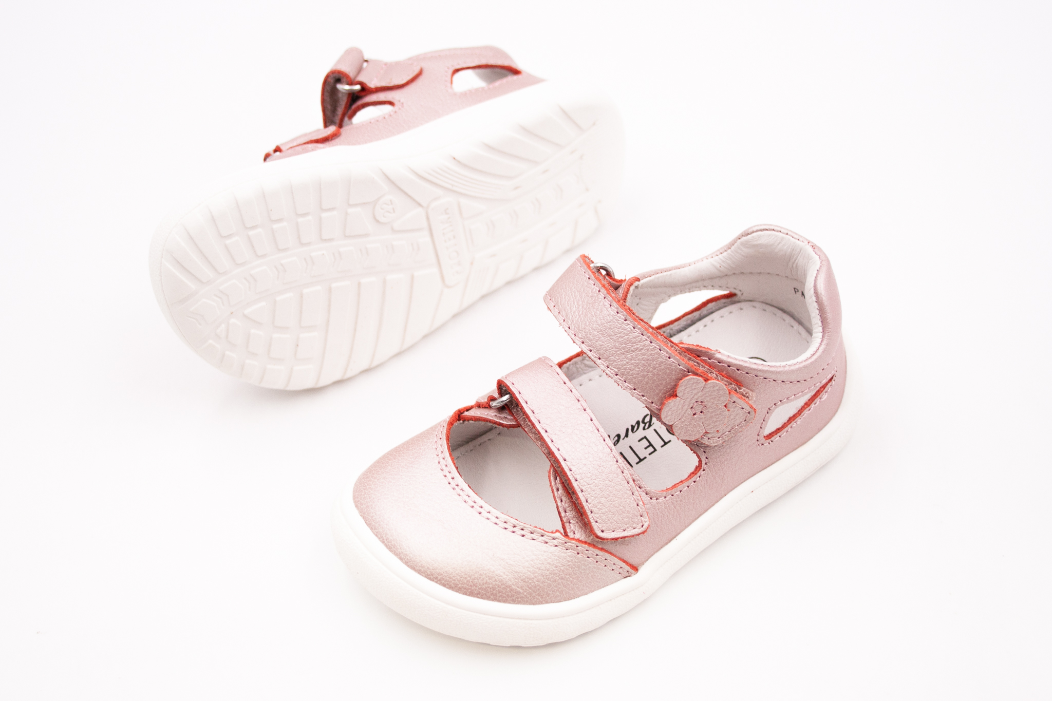 DETSKÉ BAREFOOT SANDÁLE PROTETIKA PADY - PINK Veľkosť: 19, Vnútorná dĺžka  topánky v cm: 12.1, Vnútorná šírka topánky v cm: 5.5
