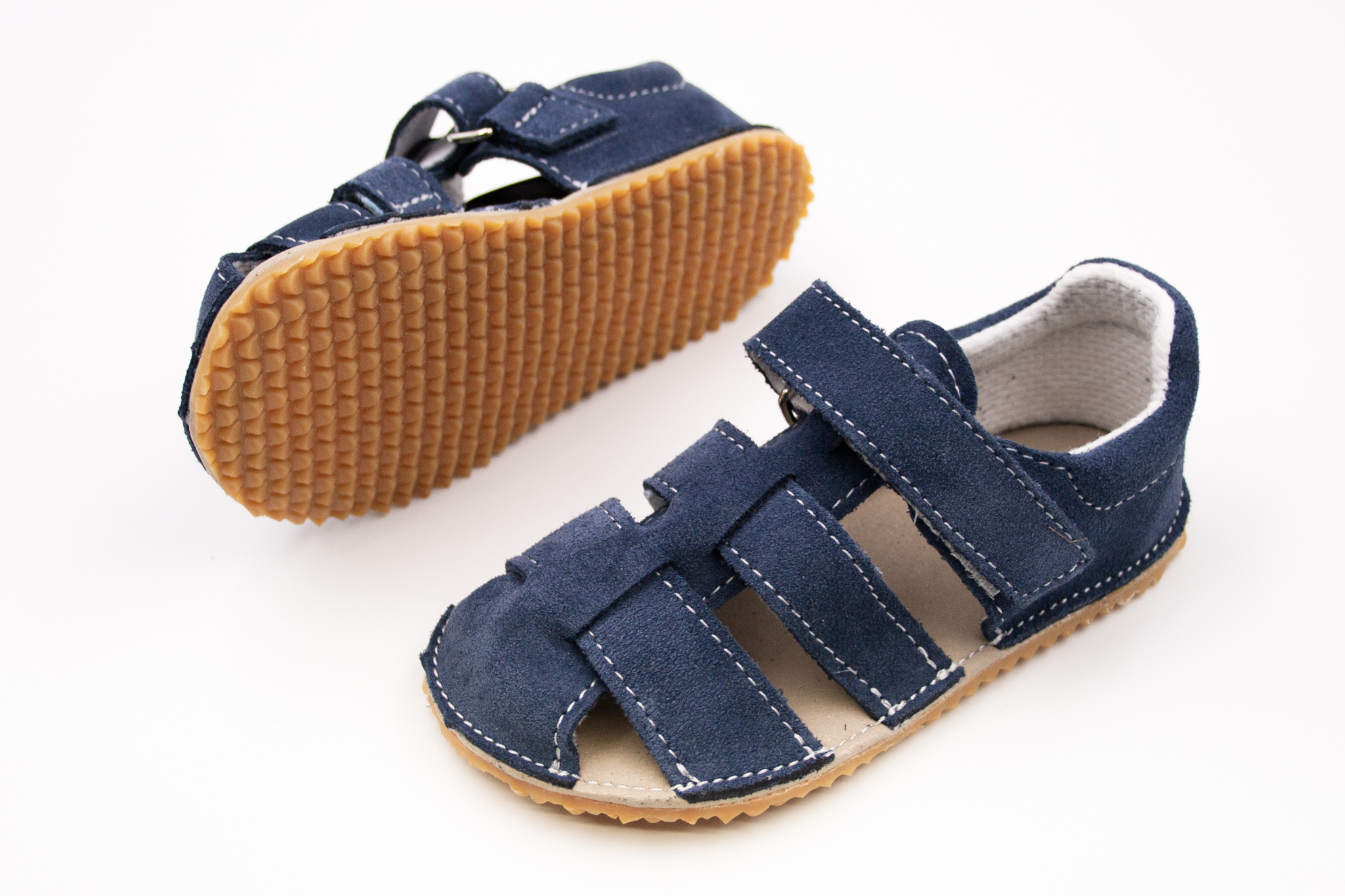 DETSKÉ BAREFOOT SANDÁLE JONAP ZULA - MODRÁ MING Veľkosť: 24, Vnútorná dĺžka  topánky v cm: 15.4, Vnútorná šírka topánky v cm: 6.6