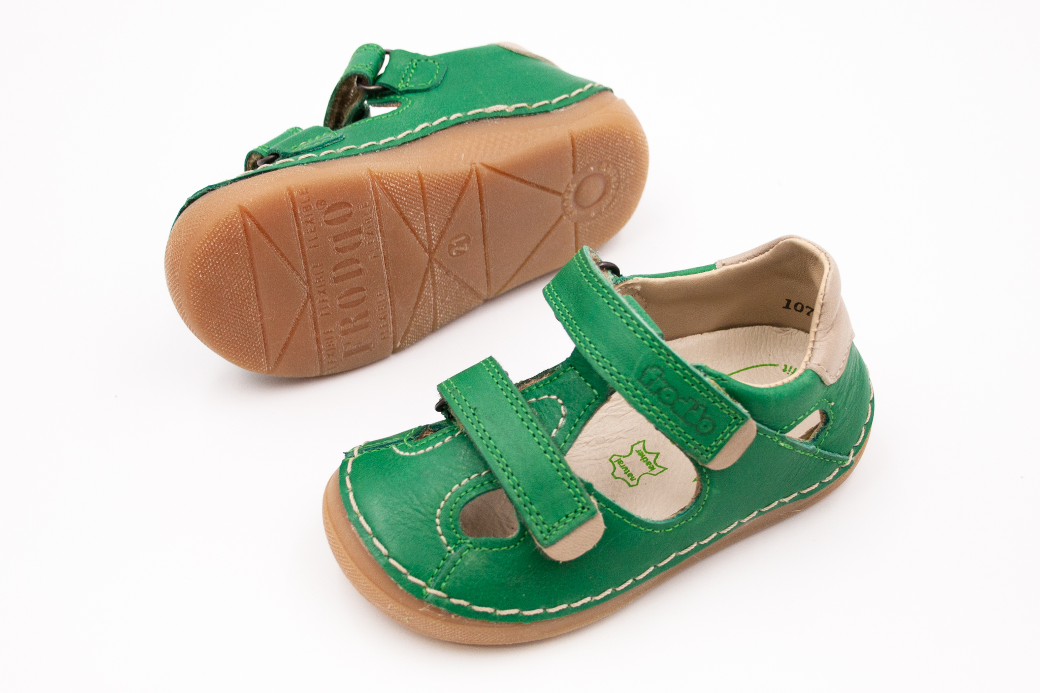 DETSKÉ SANDÁLE FRODDO PAIX DOUBLE SANDAL - GREEN Veľkosť: 19, Vnútorná dĺžka  topánky v cm: 12, Vnútorná šírka topánky v cm: 5.8