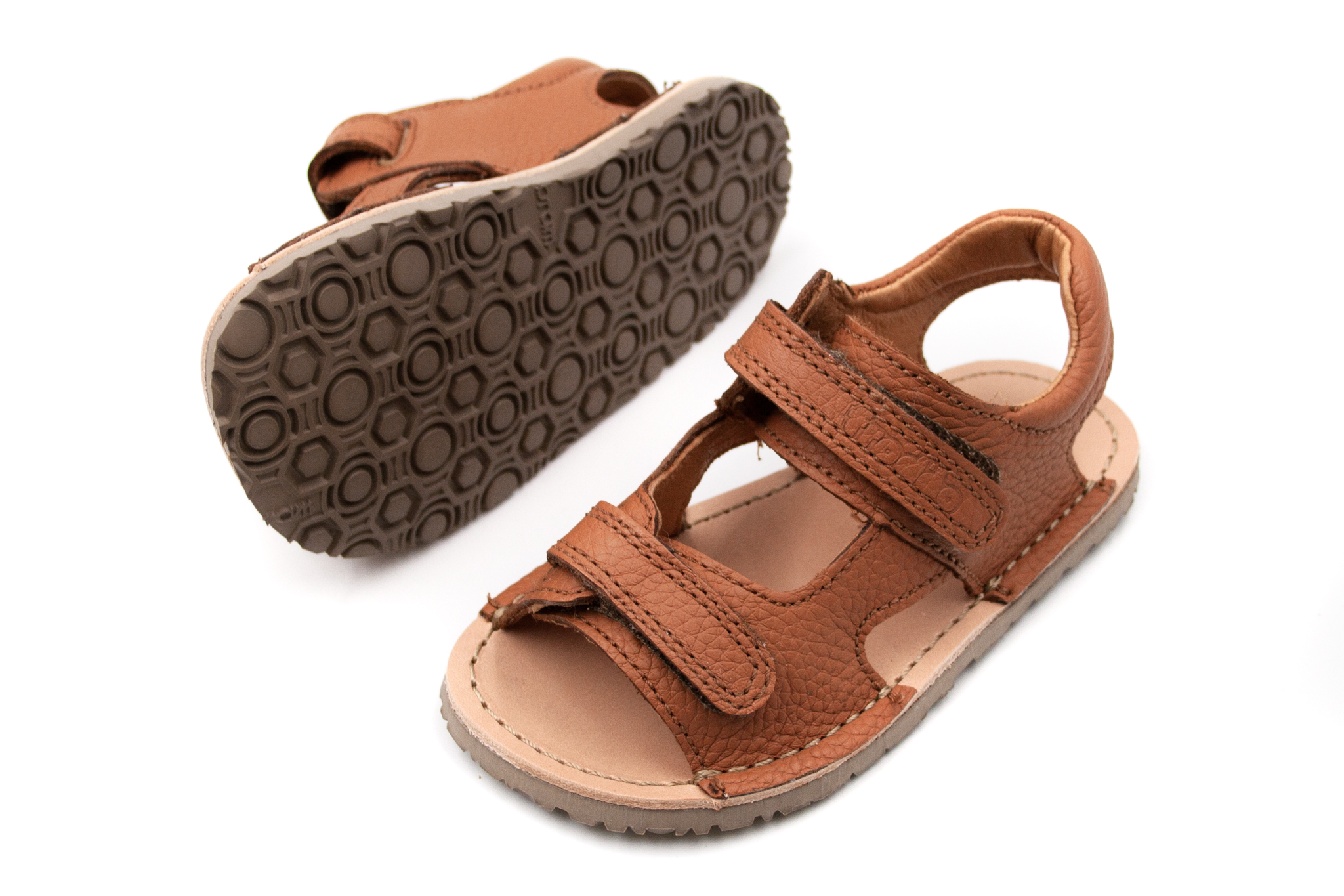Froddo  DETSKÉ BAREFOOT SANDÁLE FRODDO FLEXY MINI VIBRAM - COGNAC Veľkosť: 27, Vnútorná dĺžka  topánky v cm: 17.1, Vnútorná šírka topánky v cm: 6.7