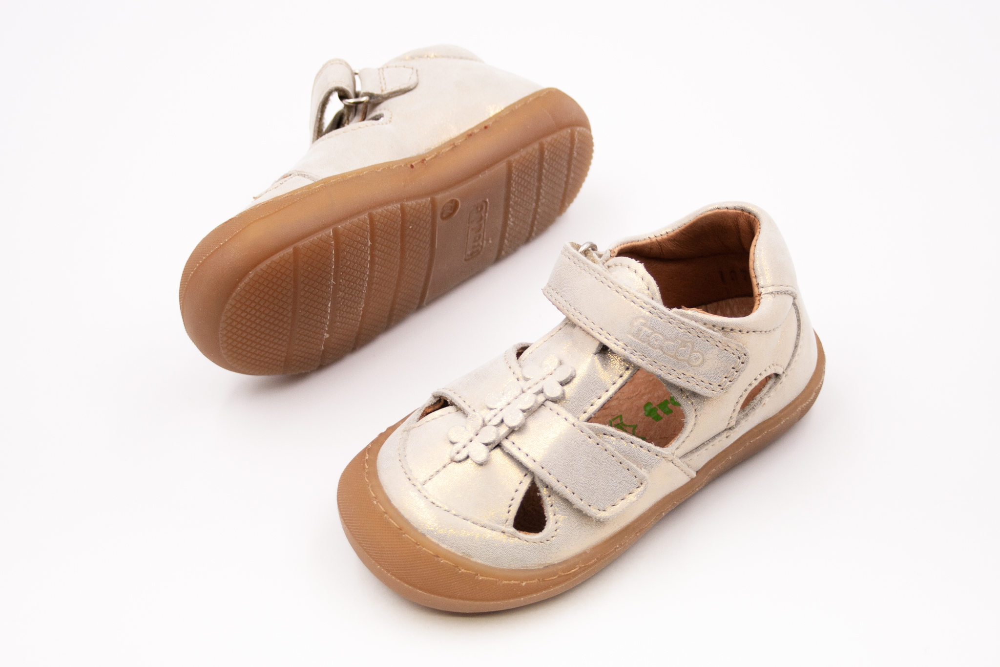 DETSKÉ SANDÁLKY FRODDO OLLIE SANDAL G - GOLD SHINE Veľkosť: 20, Vnútorná dĺžka  topánky v cm: 12.7, Vnútorná šírka topánky v cm: 5.7