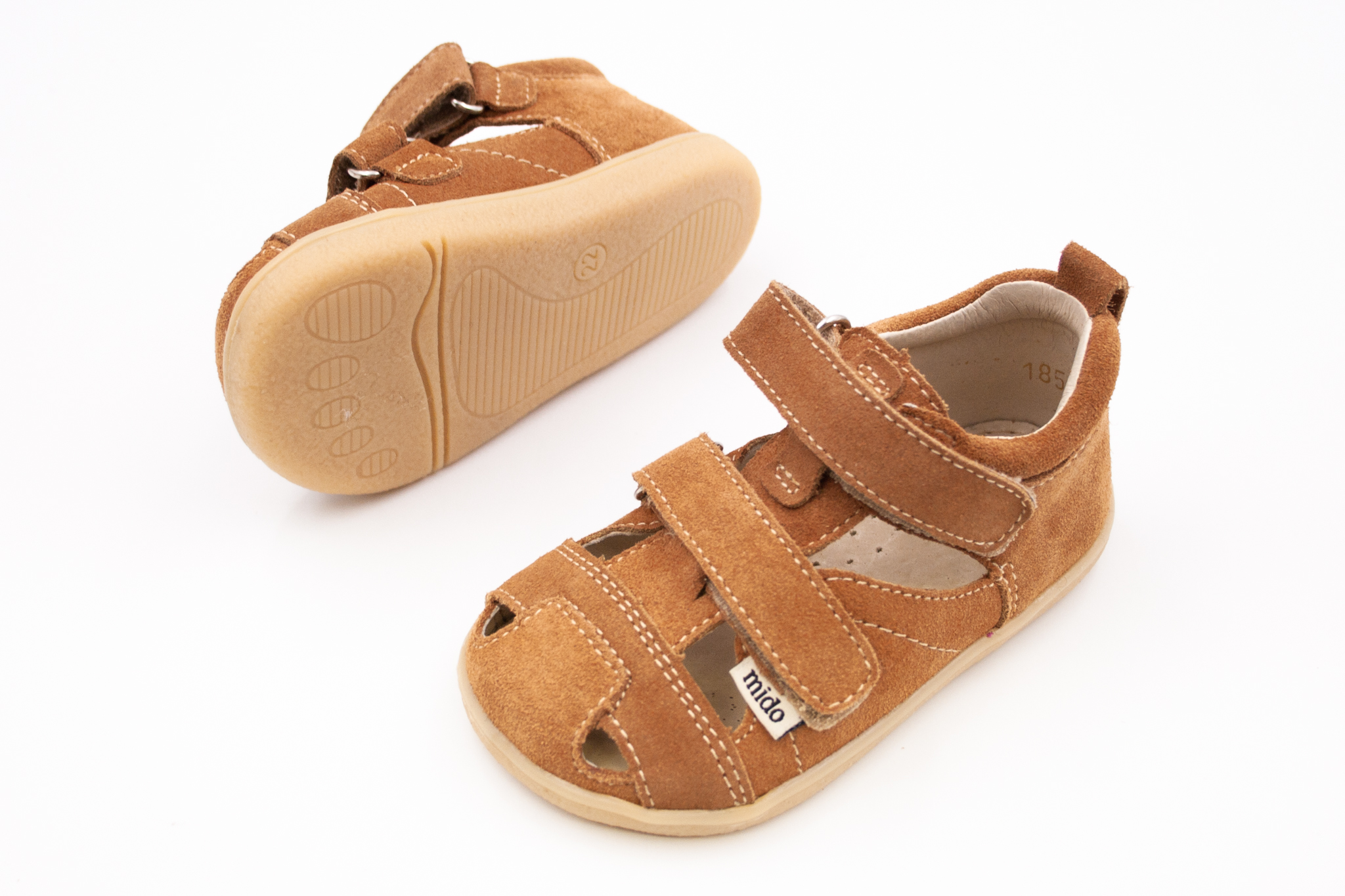 DETSKÉ BAREFOOT SANDÁLKY MIDO SHOES - GINGER Veľkosť: 23, Vnútorná dĺžka  topánky v cm: 14.6, Vnútorná šírka topánky v cm: 6.3