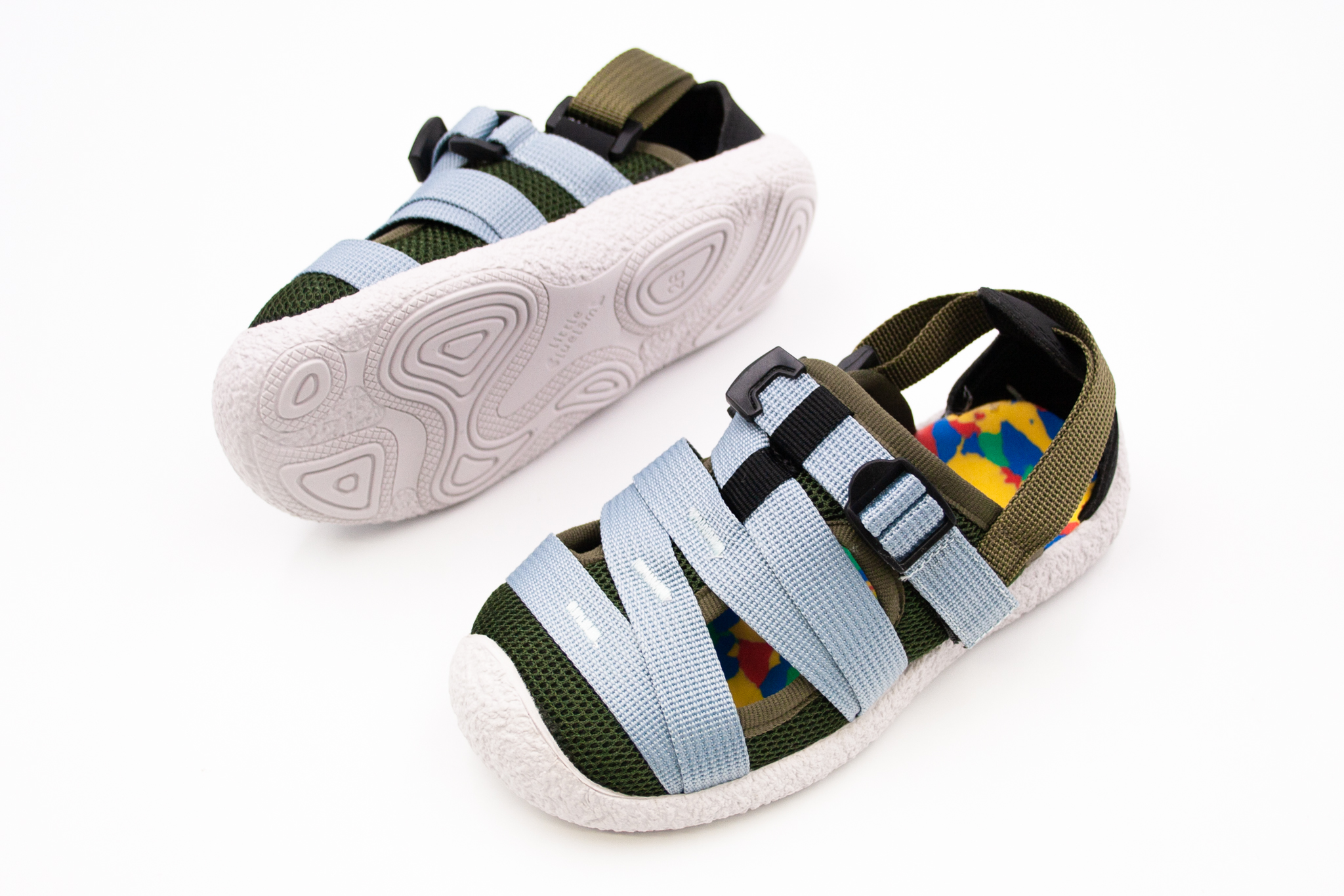DETSKÉ ŠPORTOVÉ SANDÁLKY LITTLE BLUE LAMB - TIE OLIVE Veľkosť: 27, Vnútorná dĺžka  topánky v cm: 17, Vnútorná šírka topánky v cm: 6.9