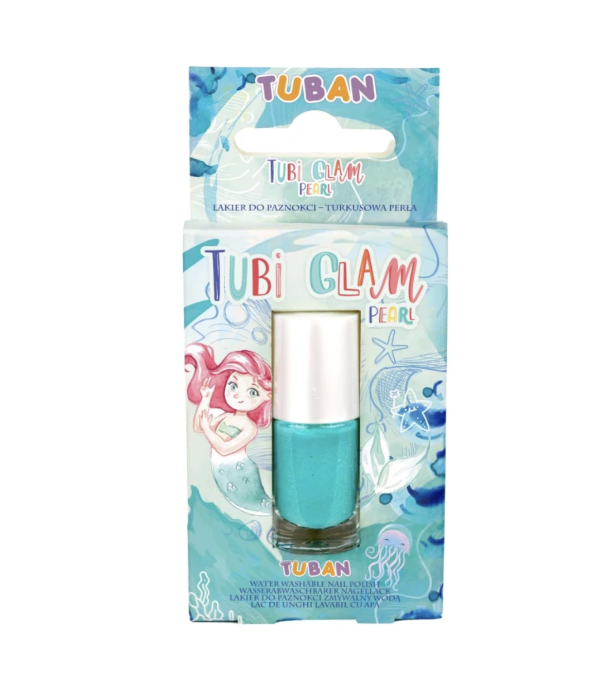 DETSKÝ LAK NA NECHTY TUBI GLAM TUBAN - PERLEŤOVO TYRKYSOVÝ