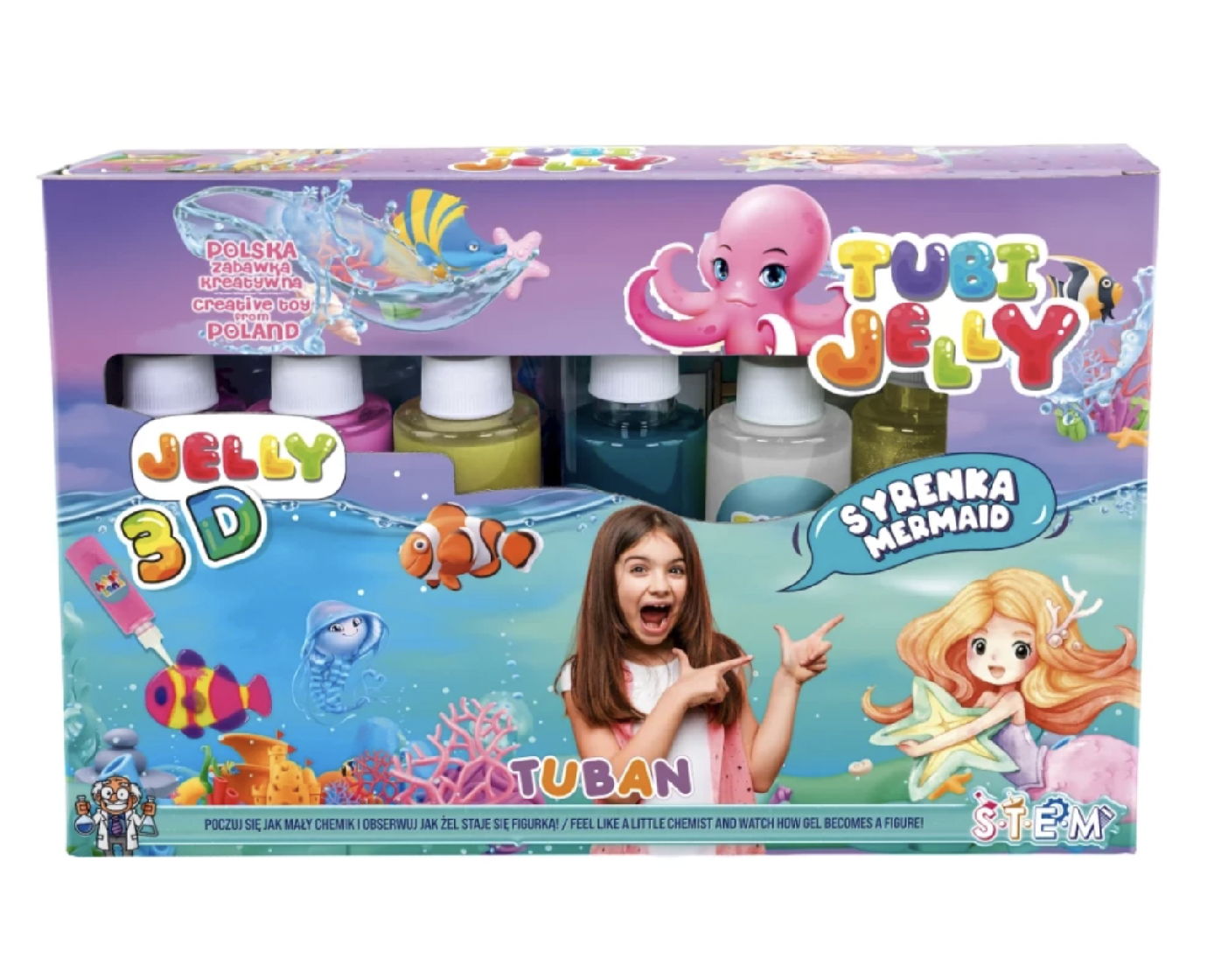 KREATÍVNA SADA TUBI JELLY TUBAN - XL MORSKÁ PANNA