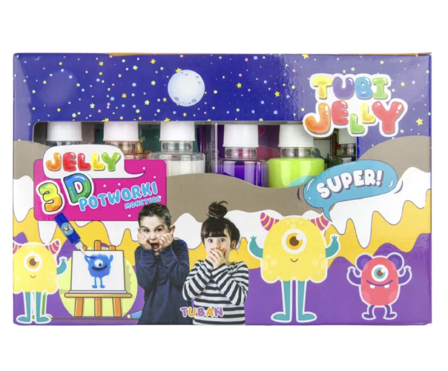 KREATÍVNA SADA TUBI JELLY TUBAN - XL PRÍŠERKY