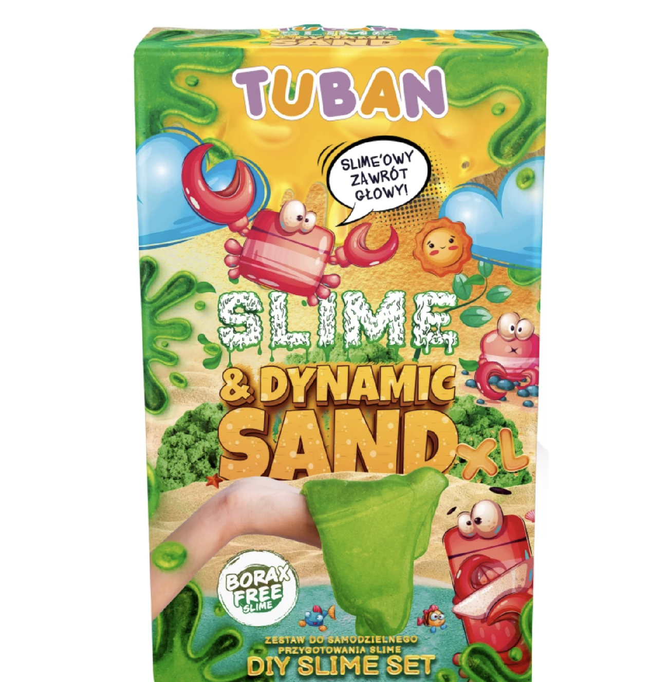 DIY SLIME SADA NA VÝROBU SLIZU TUBAN - S DYNAMICKÝM PIESKOM XL